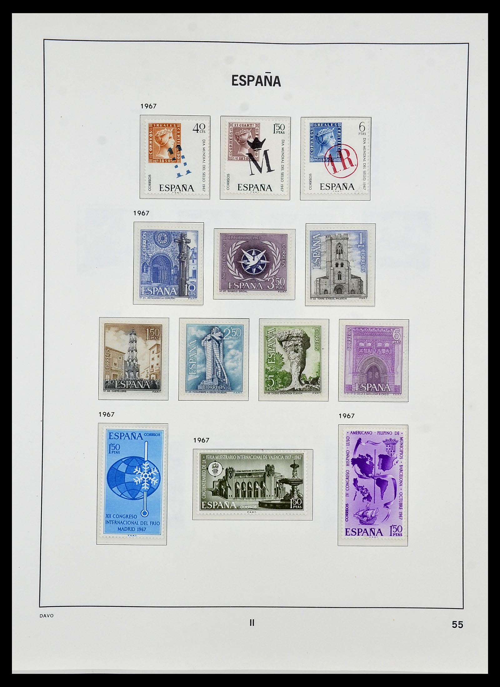 34440 132 - Stamp Collection 34440 Spain 1850-1969.
