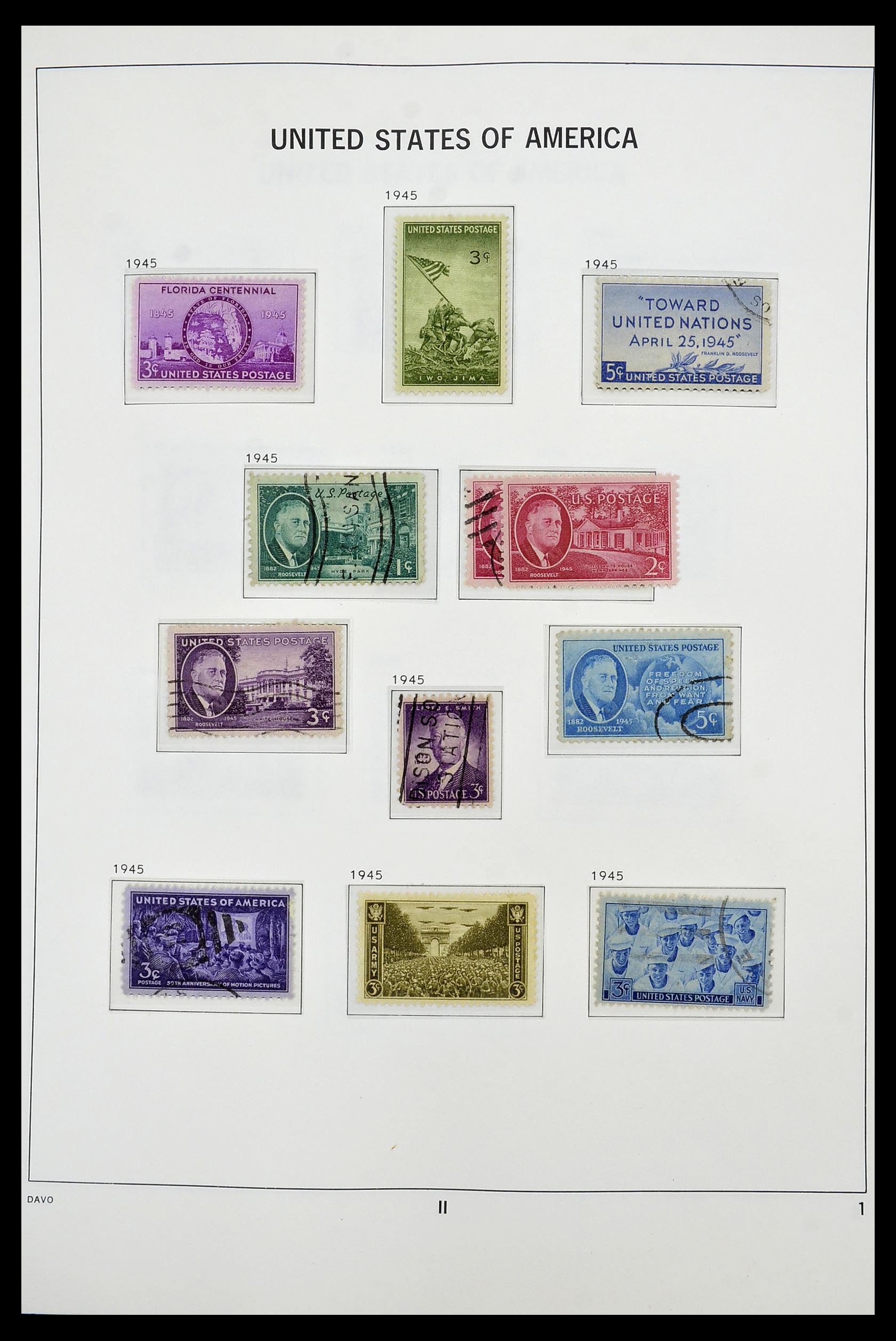34441 001 - Stamp Collection 34441 USA 1945-1998.
