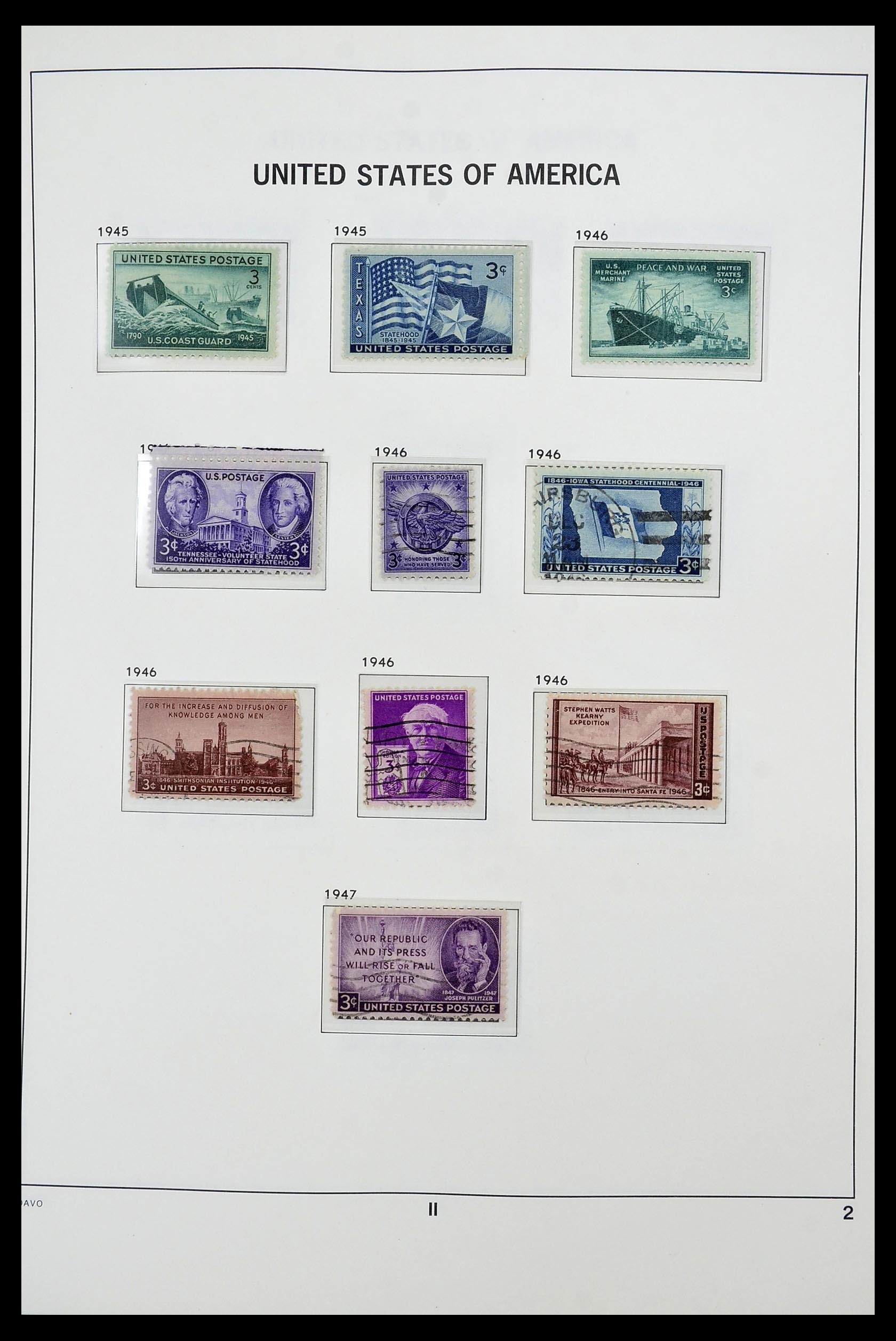 34441 002 - Stamp Collection 34441 USA 1945-1998.