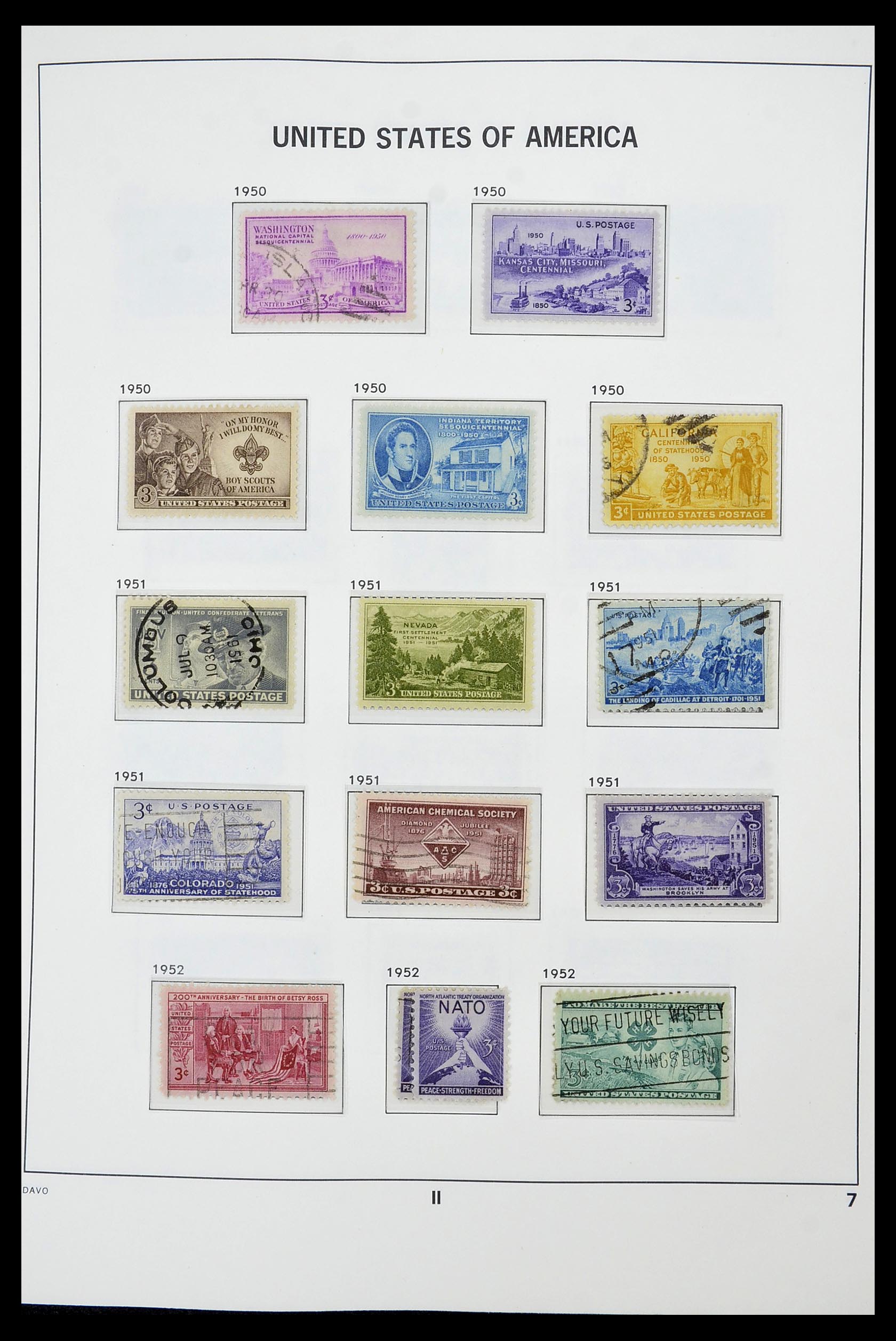 34441 007 - Stamp Collection 34441 USA 1945-1998.