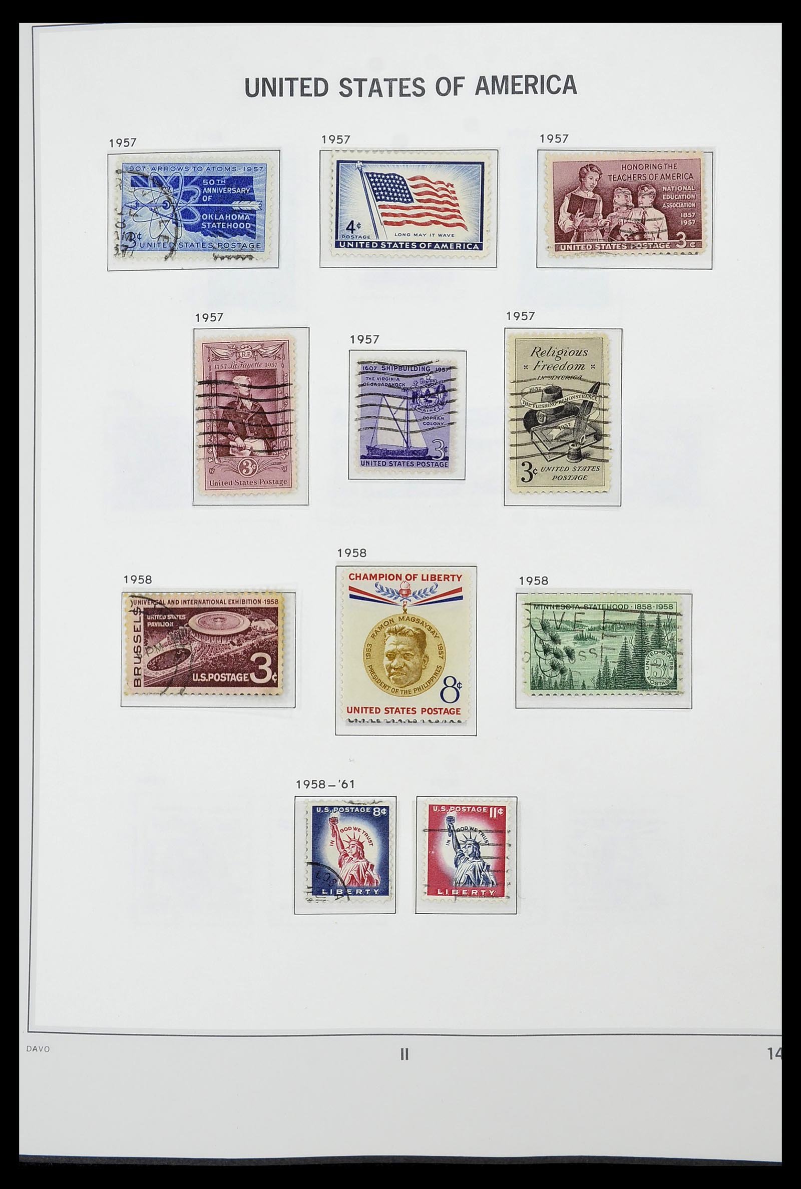 34441 014 - Stamp Collection 34441 USA 1945-1998.