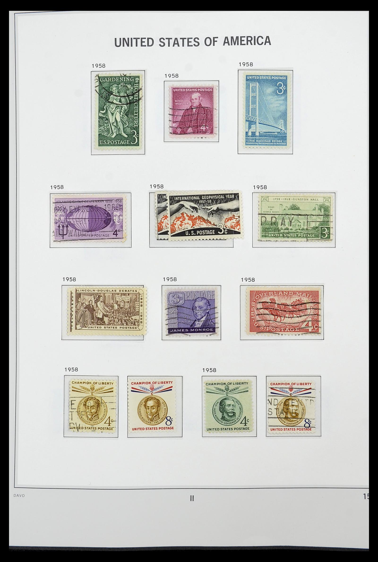 34441 015 - Stamp Collection 34441 USA 1945-1998.