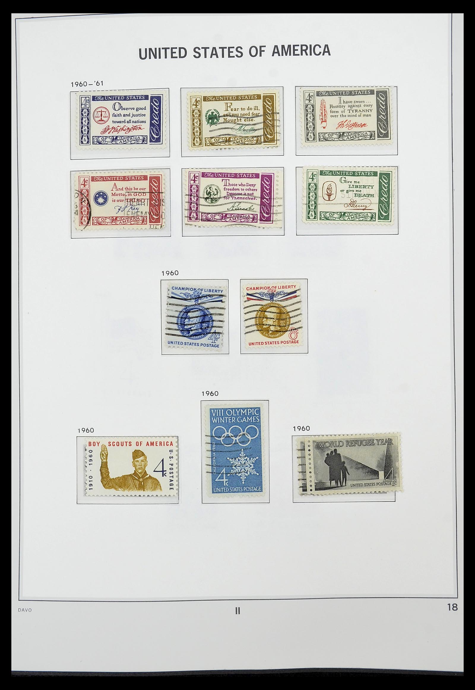34441 018 - Stamp Collection 34441 USA 1945-1998.