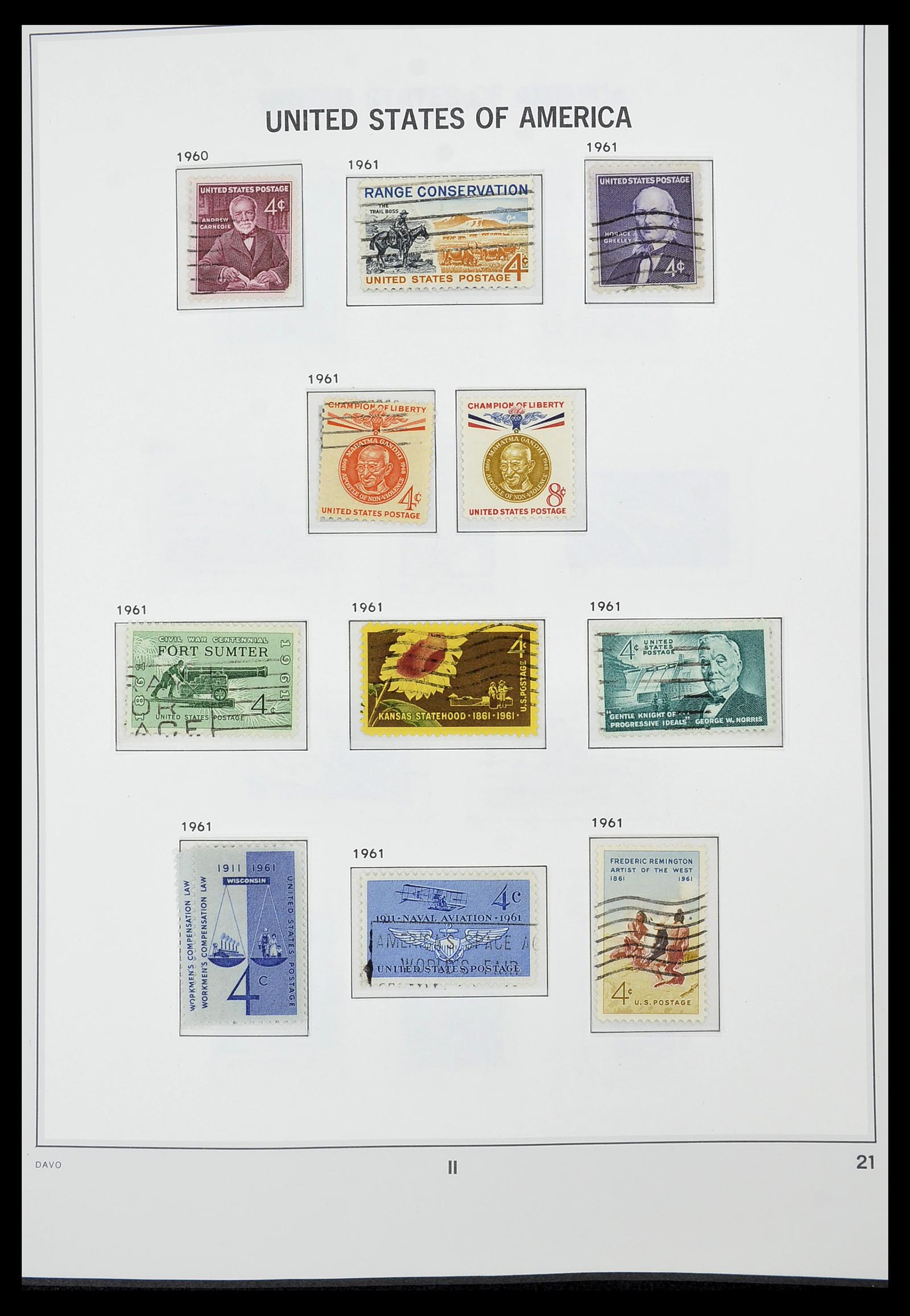 34441 021 - Stamp Collection 34441 USA 1945-1998.