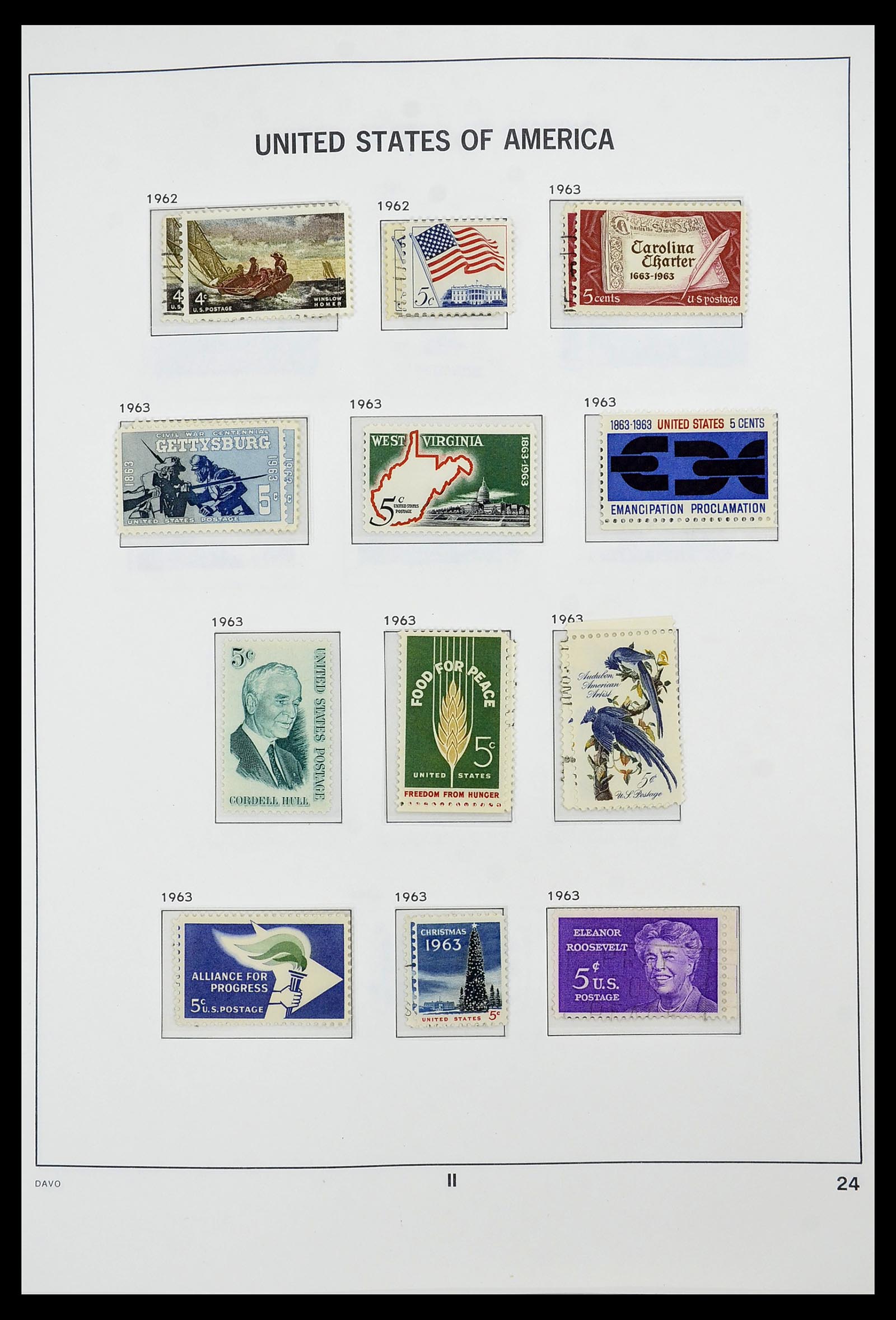 34441 024 - Stamp Collection 34441 USA 1945-1998.