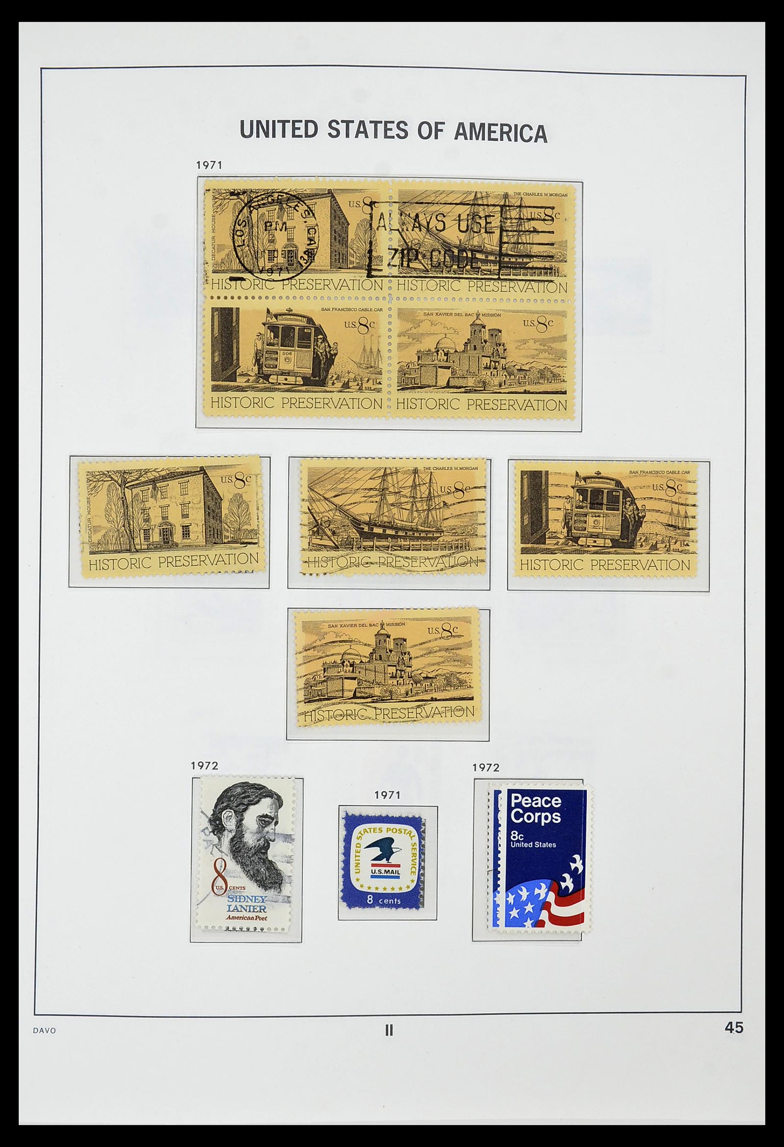34441 045 - Stamp Collection 34441 USA 1945-1998.