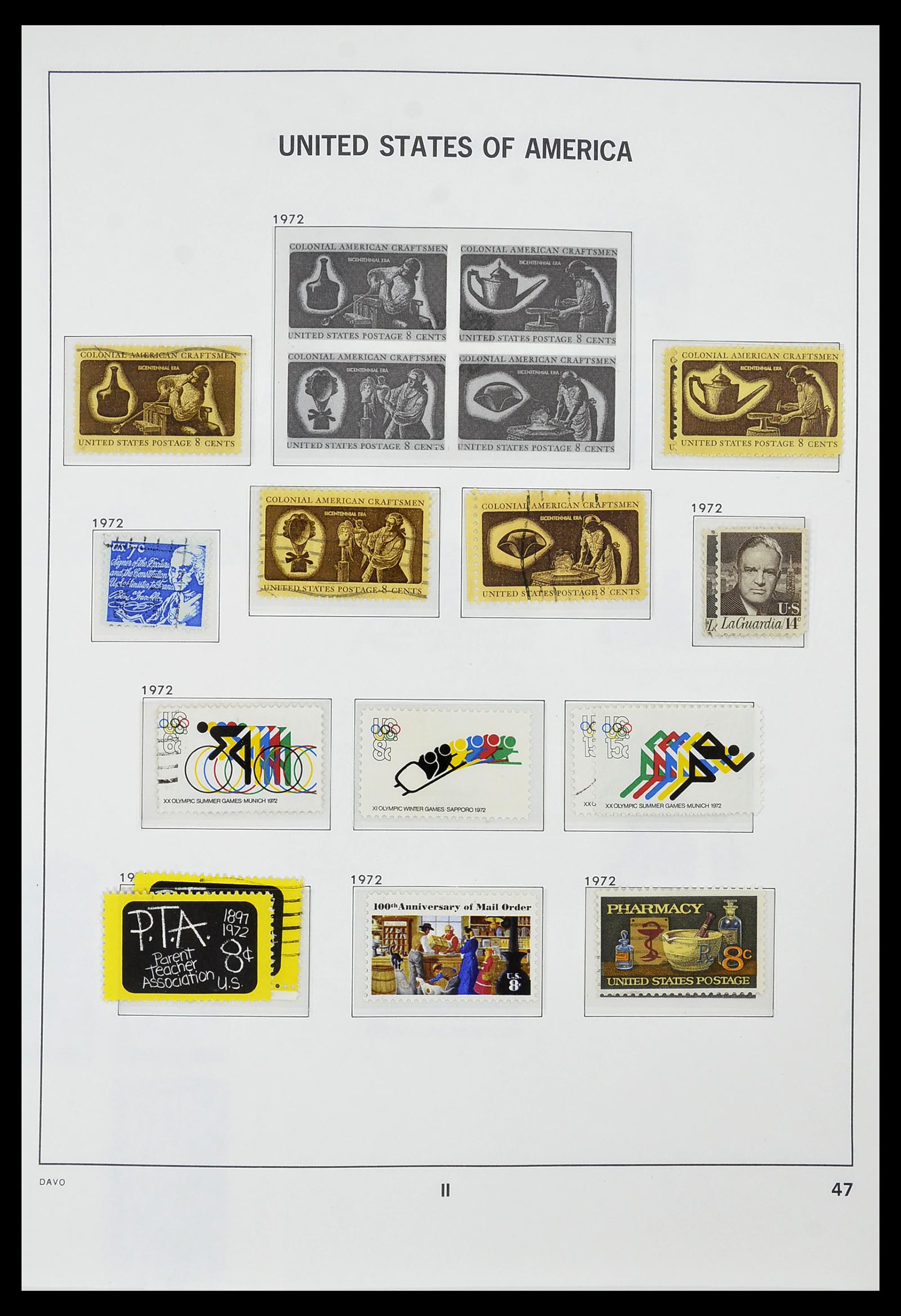 34441 047 - Stamp Collection 34441 USA 1945-1998.