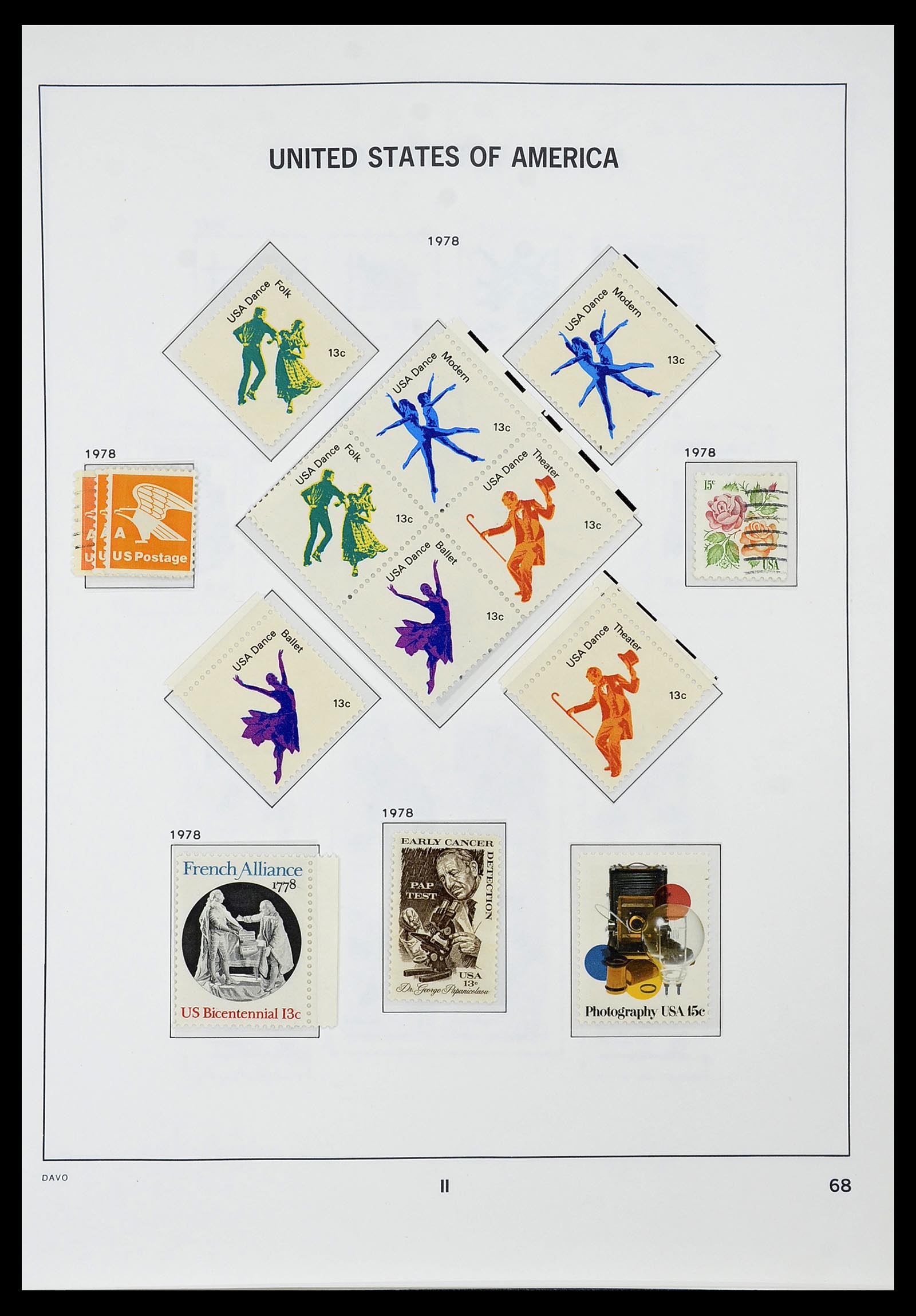 34441 072 - Stamp Collection 34441 USA 1945-1998.