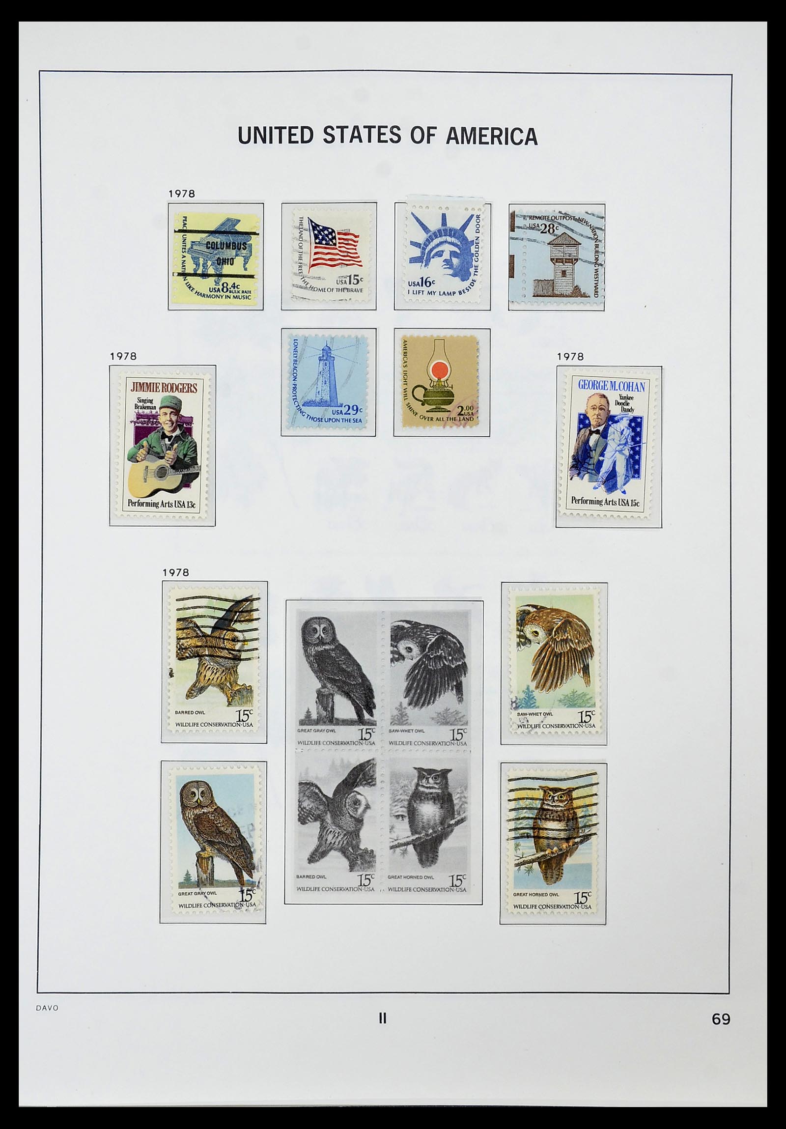 34441 073 - Stamp Collection 34441 USA 1945-1998.