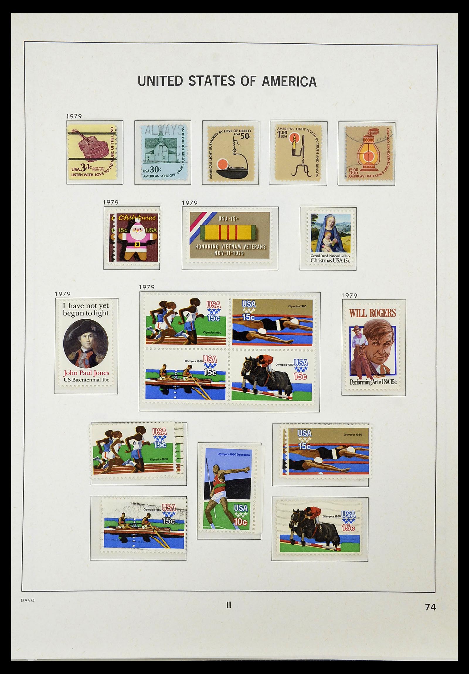 34441 078 - Stamp Collection 34441 USA 1945-1998.