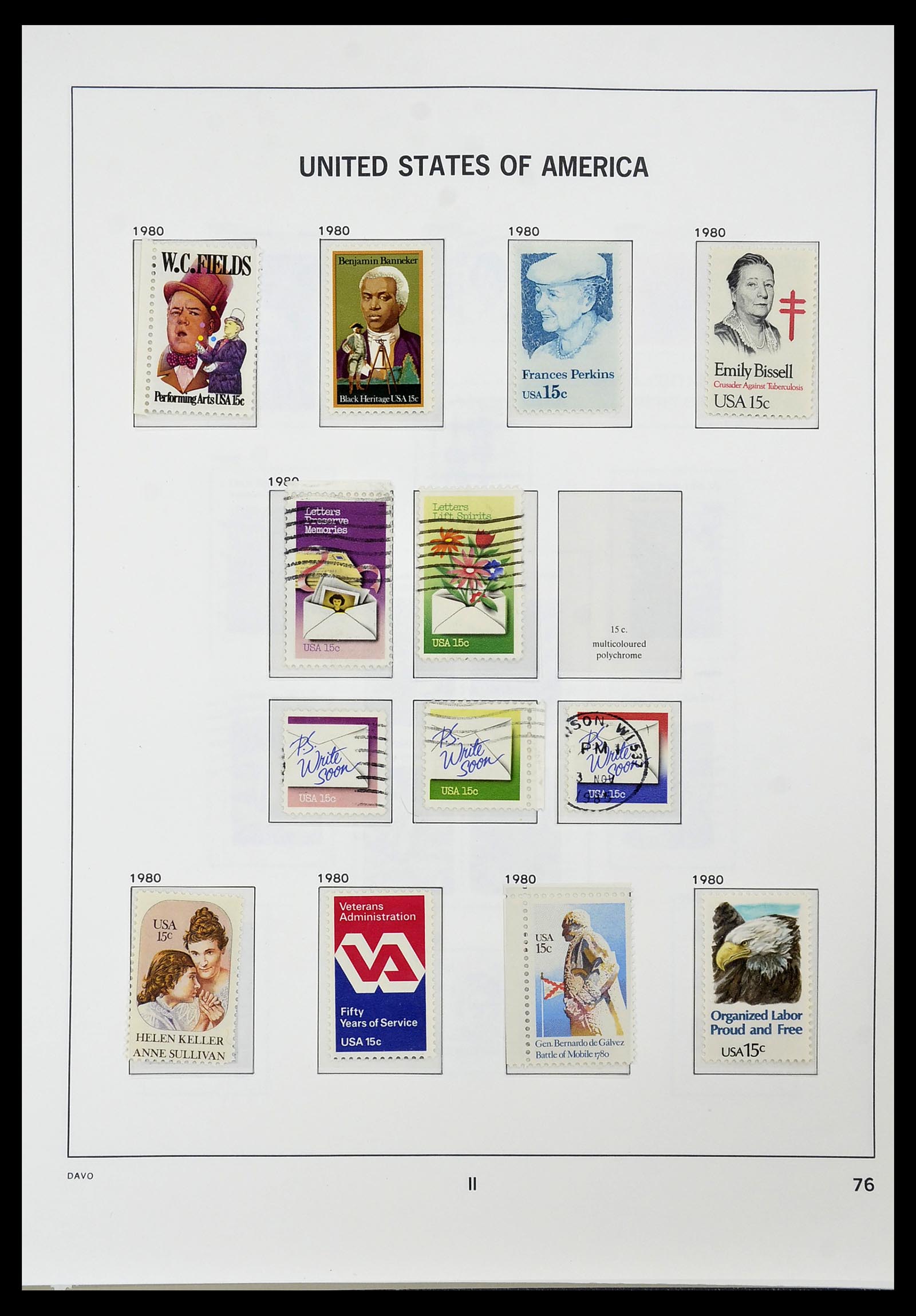 34441 080 - Stamp Collection 34441 USA 1945-1998.