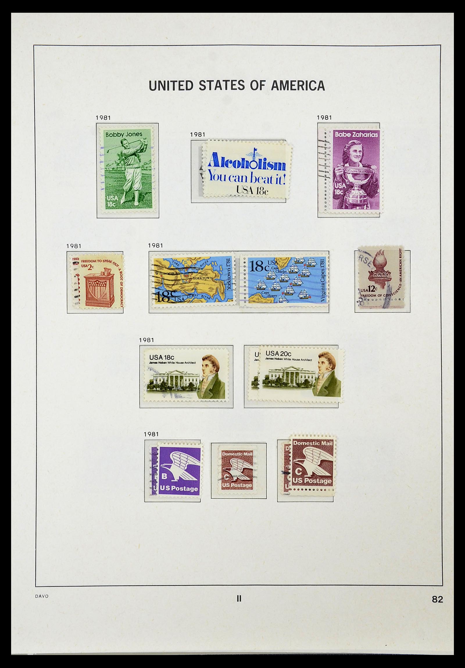 34441 086 - Stamp Collection 34441 USA 1945-1998.