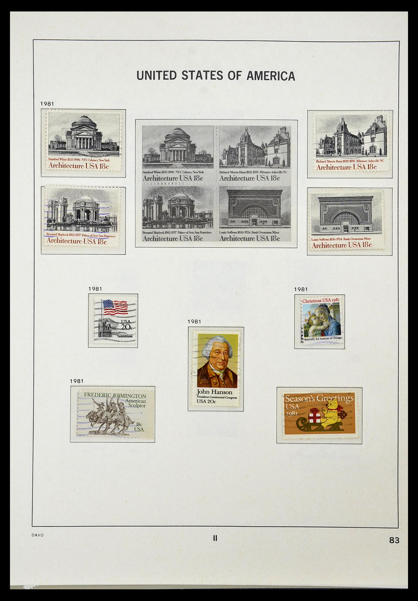 34441 087 - Stamp Collection 34441 USA 1945-1998.