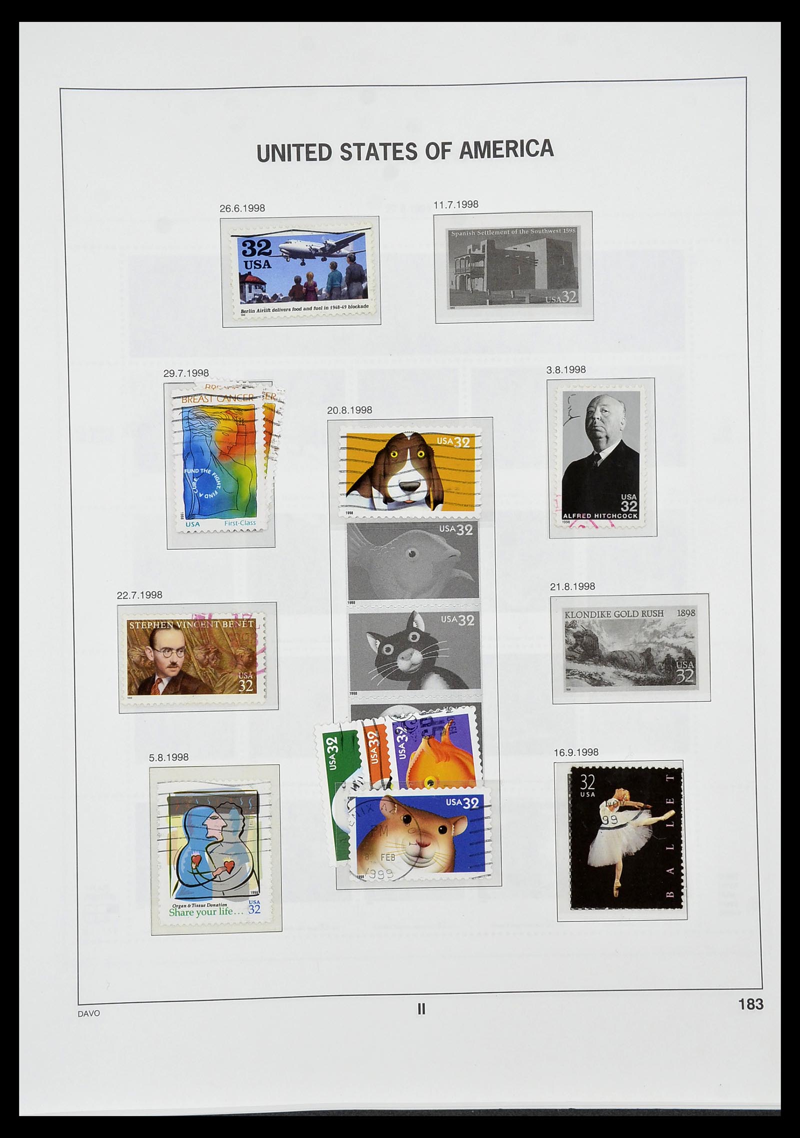 34441 221 - Stamp Collection 34441 USA 1945-1998.