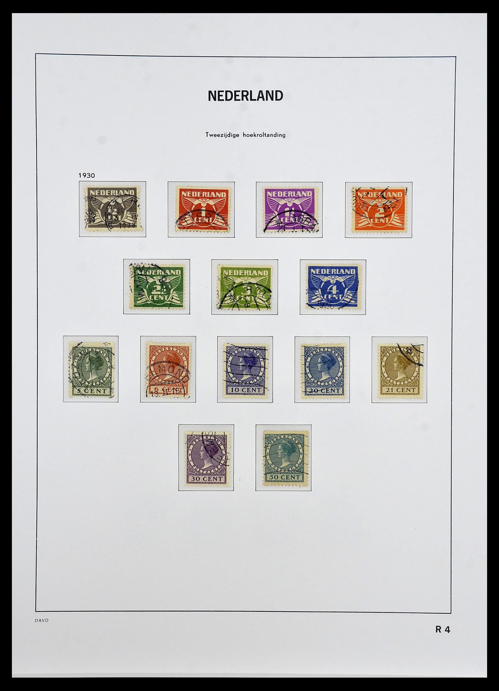 34442 004 - Postzegelverzameling 34442 Nederland roltanding 1925-1933.