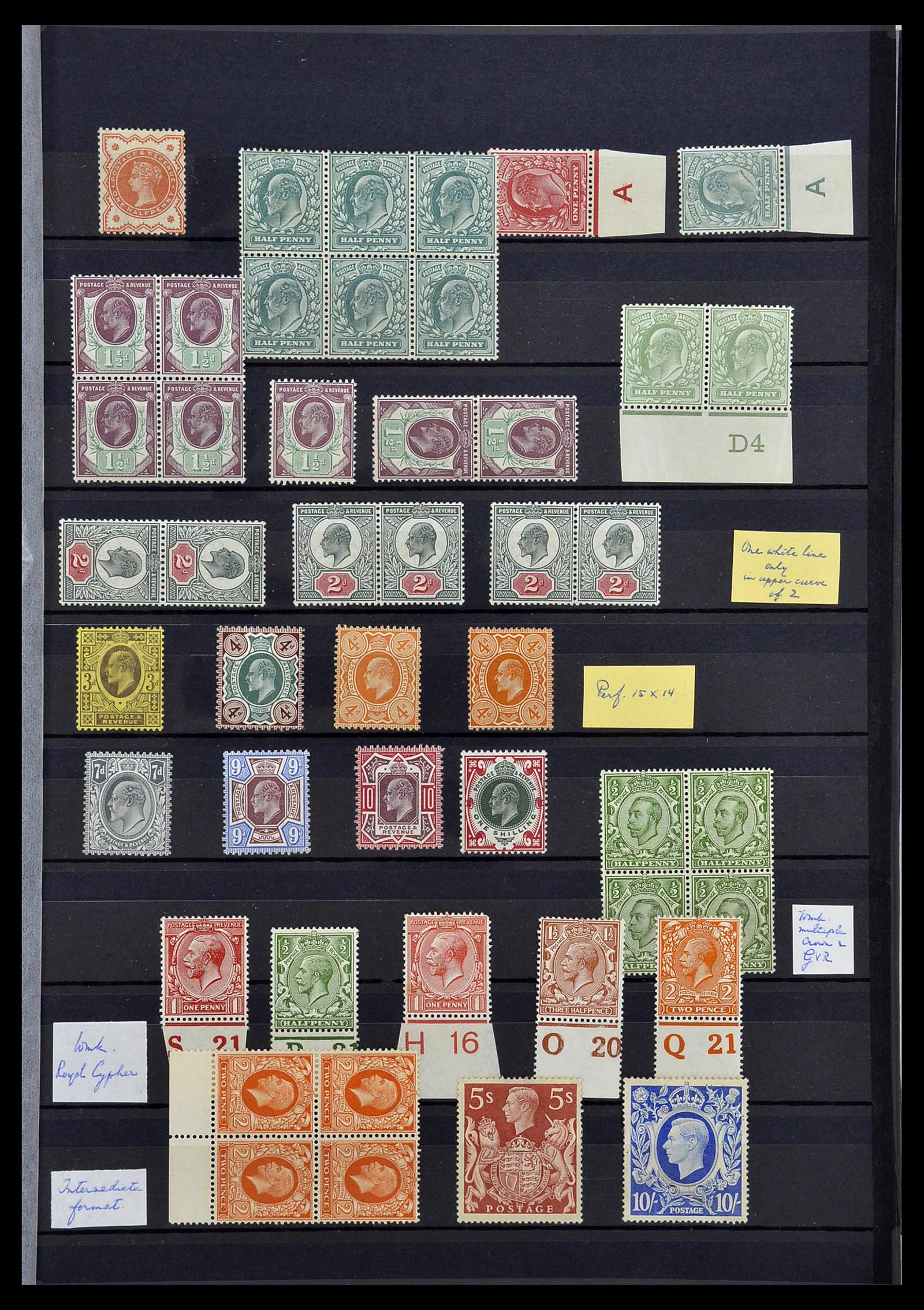 34443 001 - Postzegelverzameling 34443 Engeland 1902-1980.