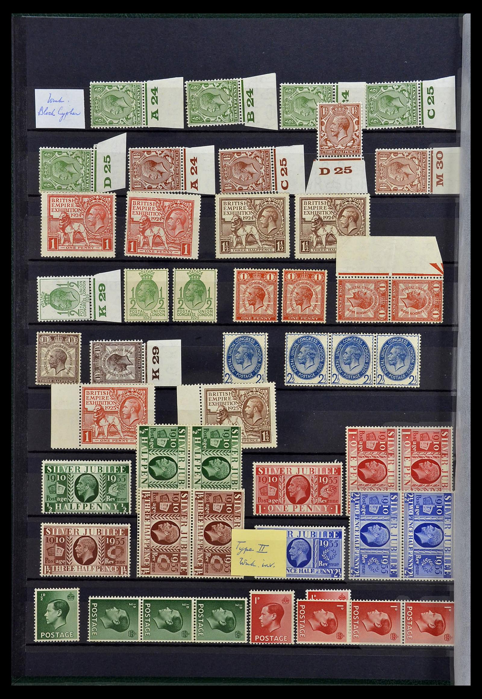34443 002 - Postzegelverzameling 34443 Engeland 1902-1980.
