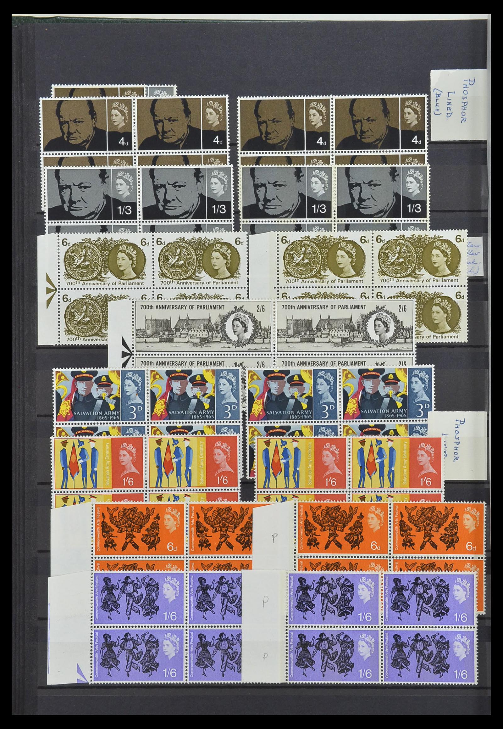 34443 014 - Postzegelverzameling 34443 Engeland 1902-1980.