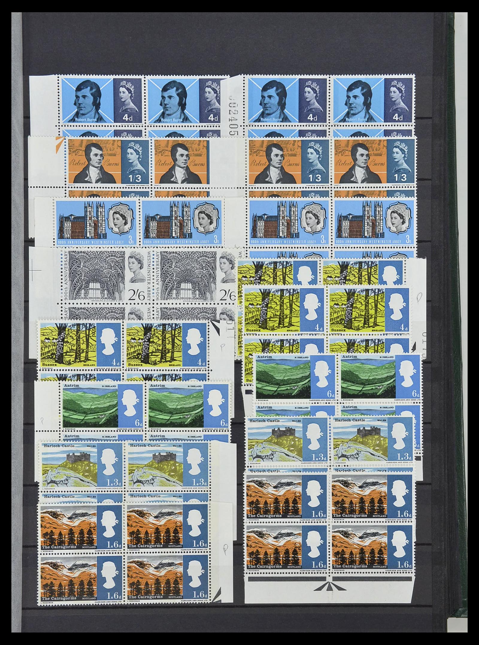 34443 019 - Postzegelverzameling 34443 Engeland 1902-1980.
