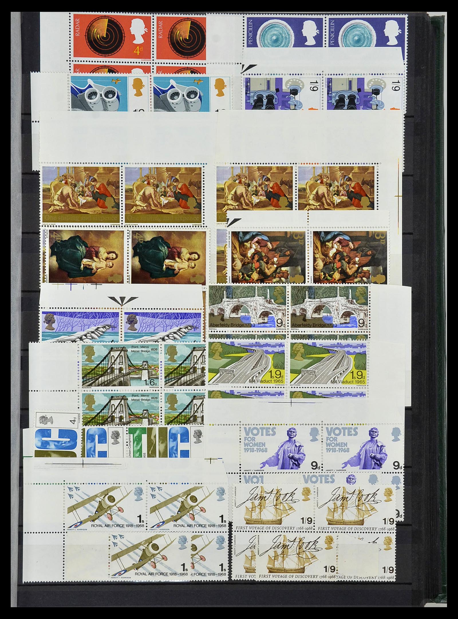 34443 025 - Postzegelverzameling 34443 Engeland 1902-1980.