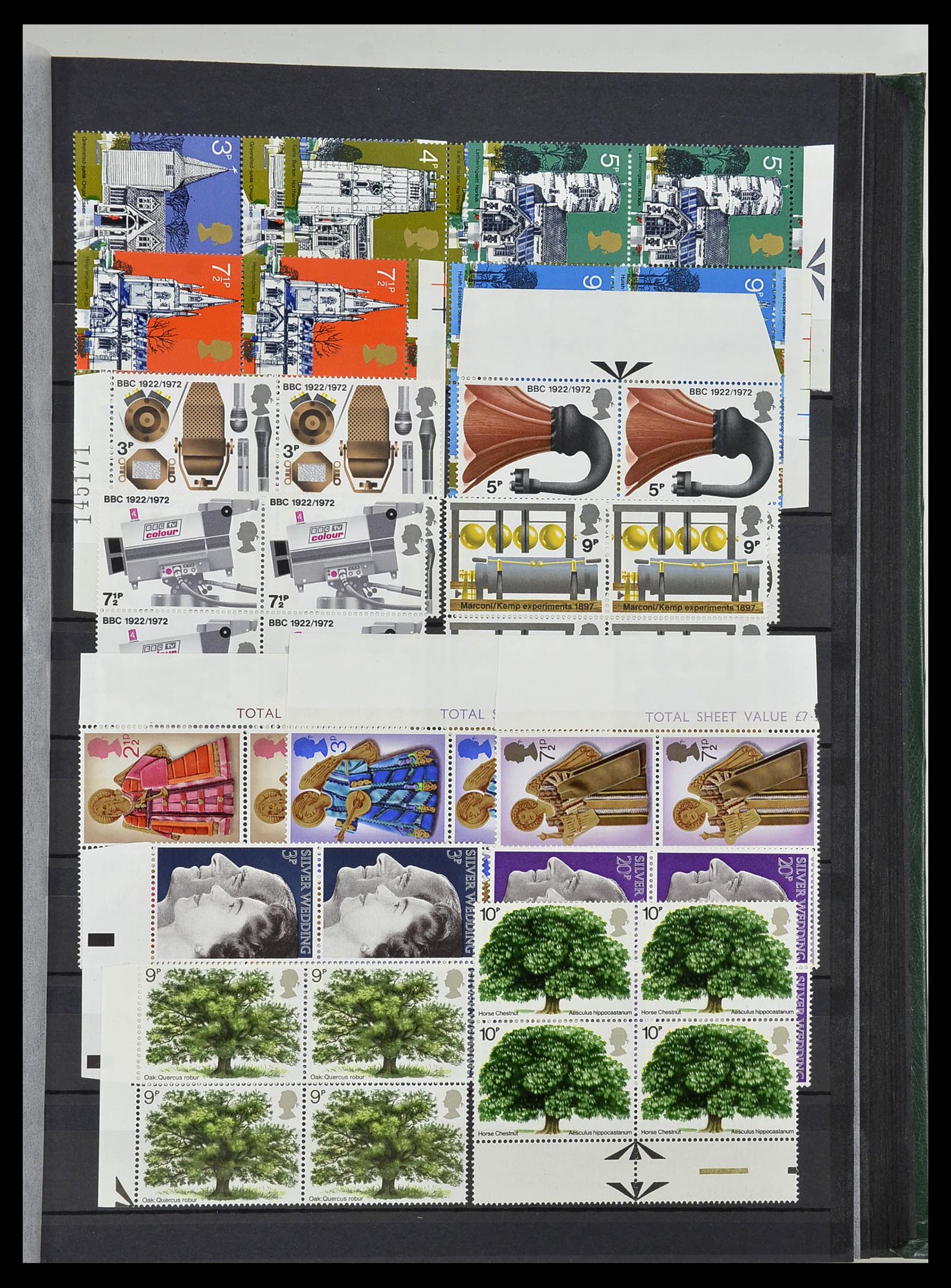 34443 033 - Postzegelverzameling 34443 Engeland 1902-1980.