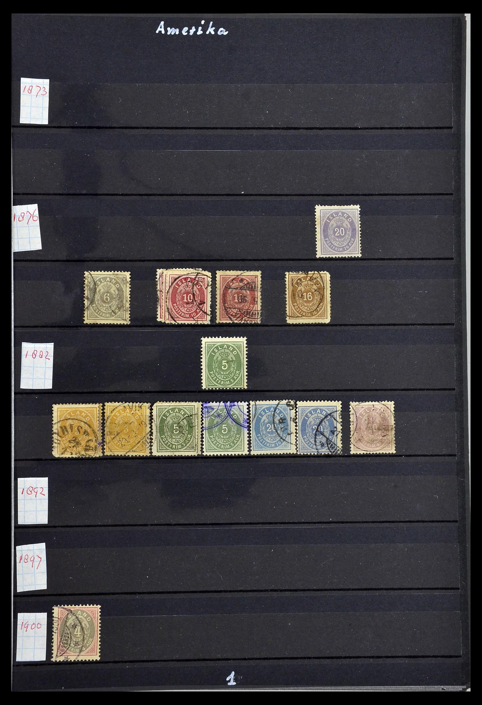 34447 001 - Postzegelverzameling 34447 IJsland 1876-2010.