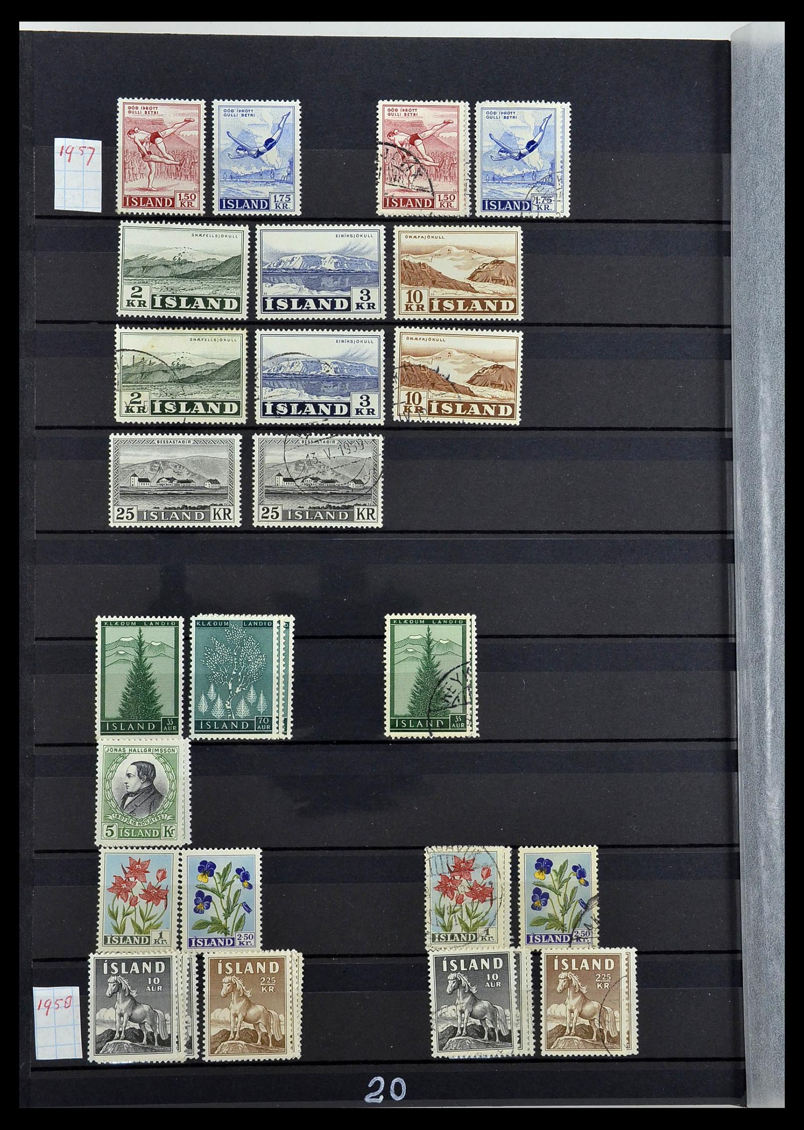 34447 020 - Postzegelverzameling 34447 IJsland 1876-2010.