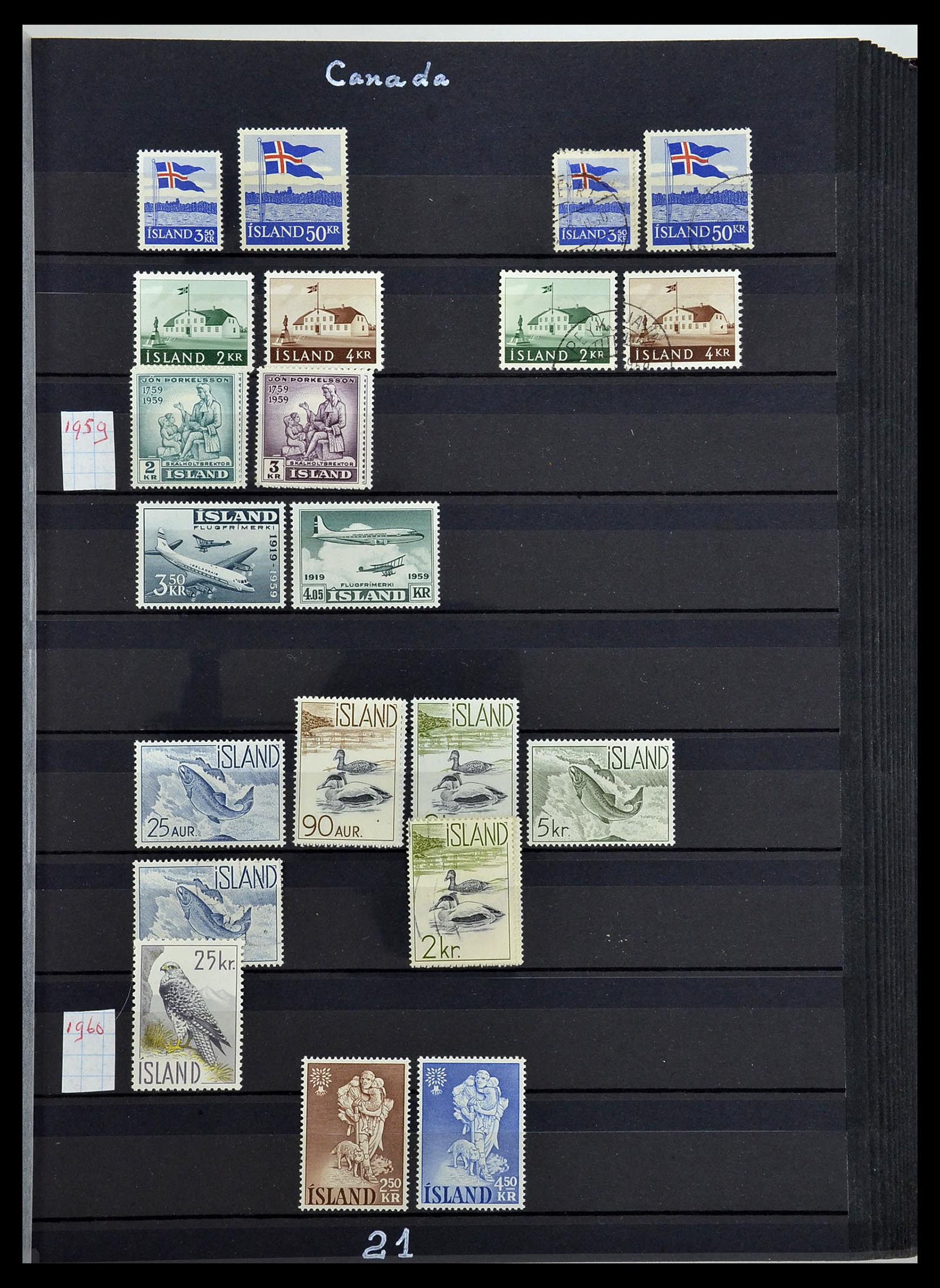 34447 021 - Postzegelverzameling 34447 IJsland 1876-2010.