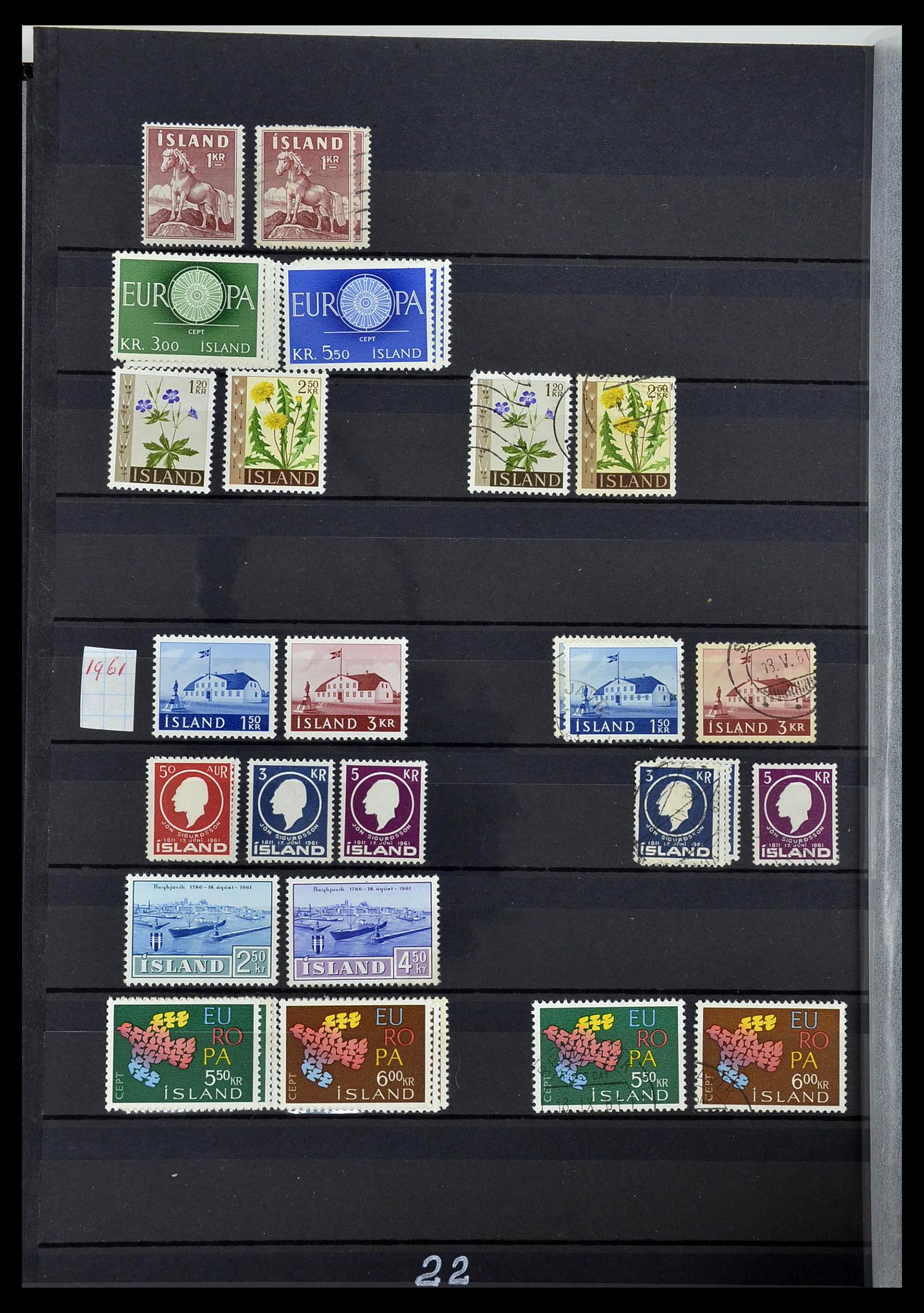 34447 022 - Postzegelverzameling 34447 IJsland 1876-2010.
