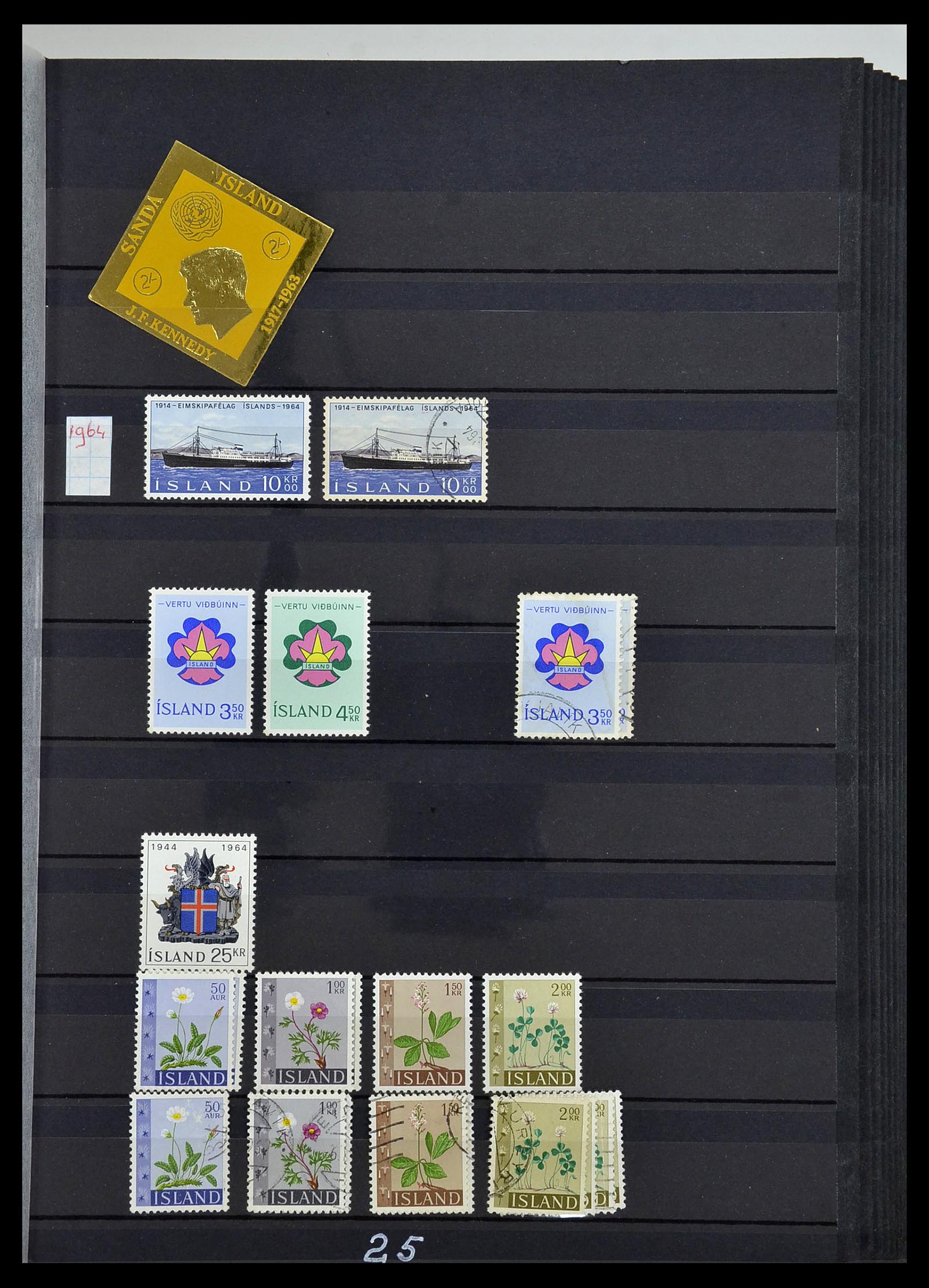 34447 025 - Postzegelverzameling 34447 IJsland 1876-2010.