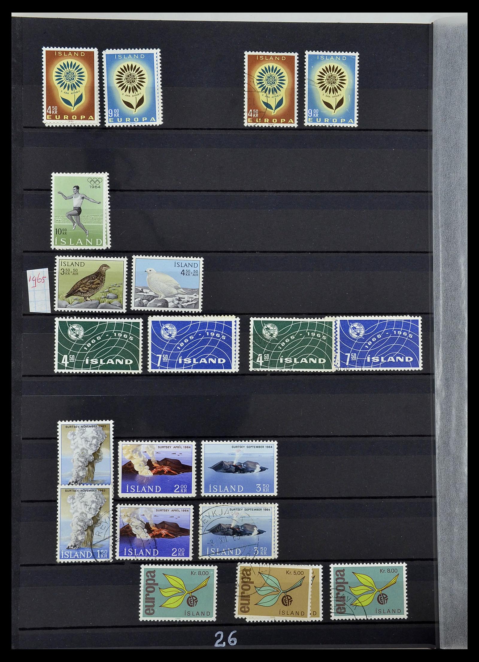 34447 026 - Stamp Collection 34447 Iceland 1876-2010.