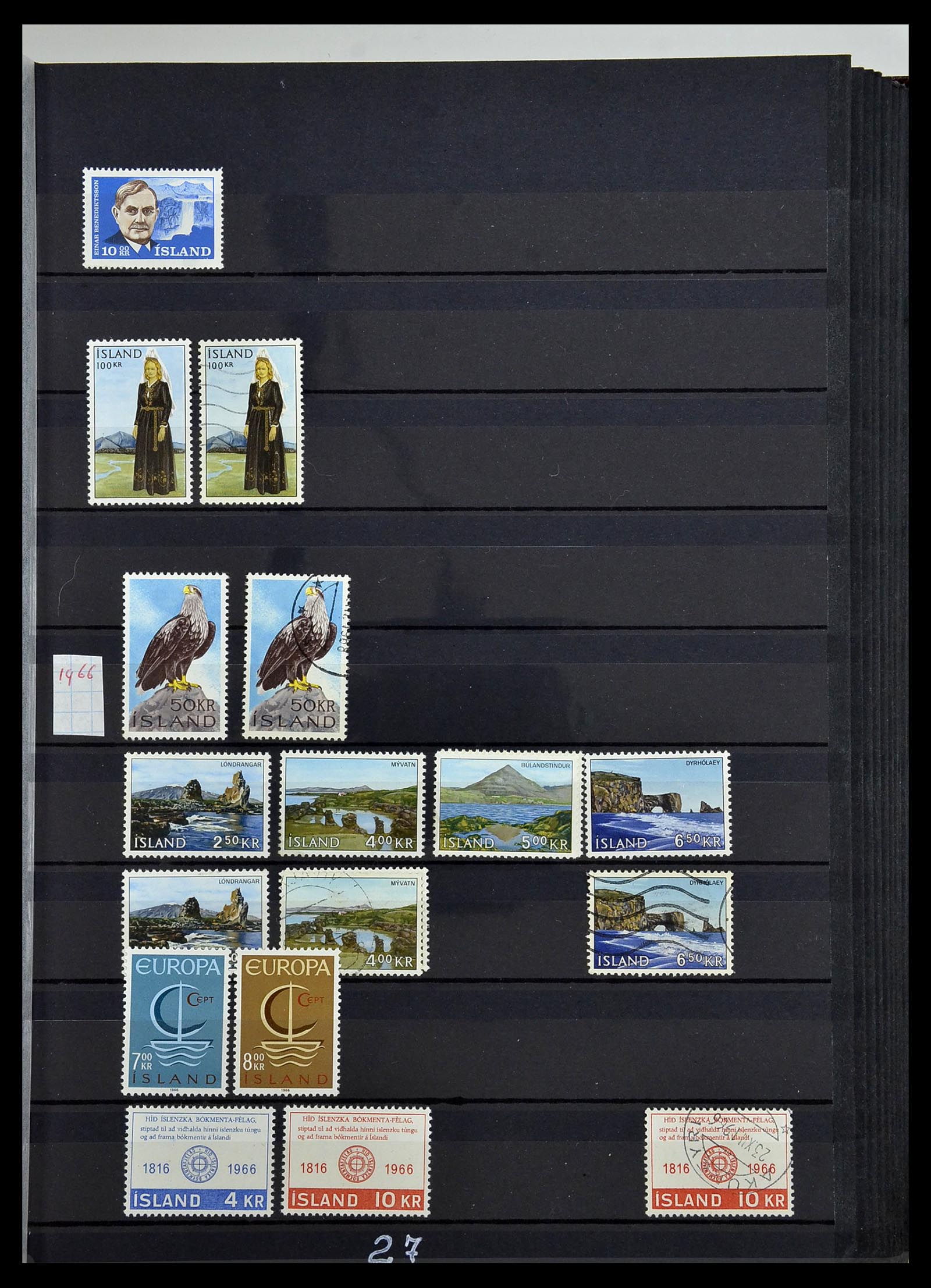 34447 027 - Postzegelverzameling 34447 IJsland 1876-2010.