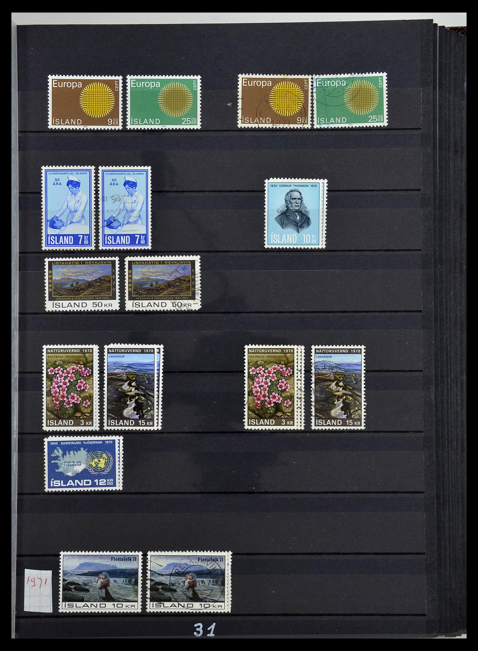 34447 031 - Stamp Collection 34447 Iceland 1876-2010.
