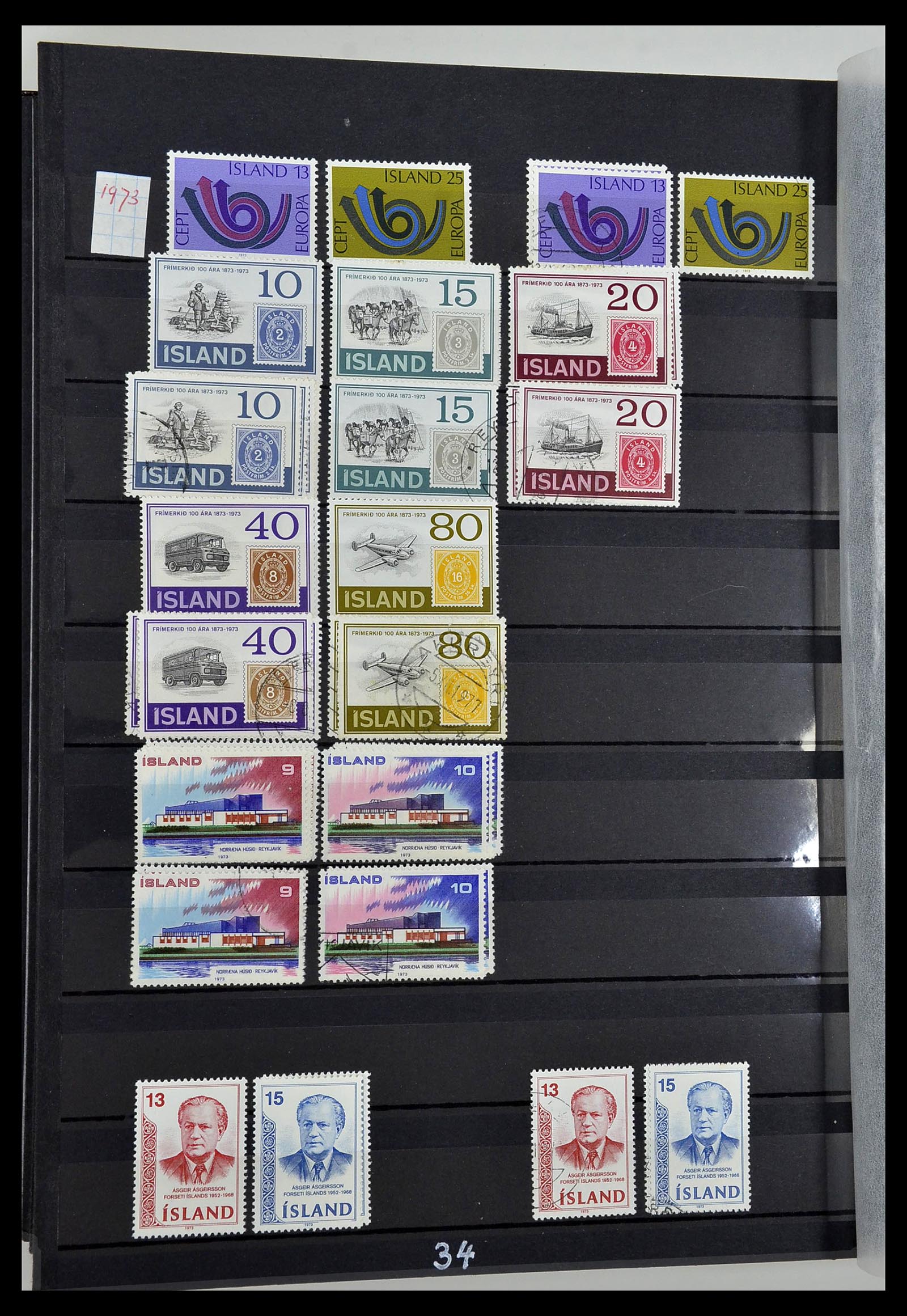34447 034 - Postzegelverzameling 34447 IJsland 1876-2010.