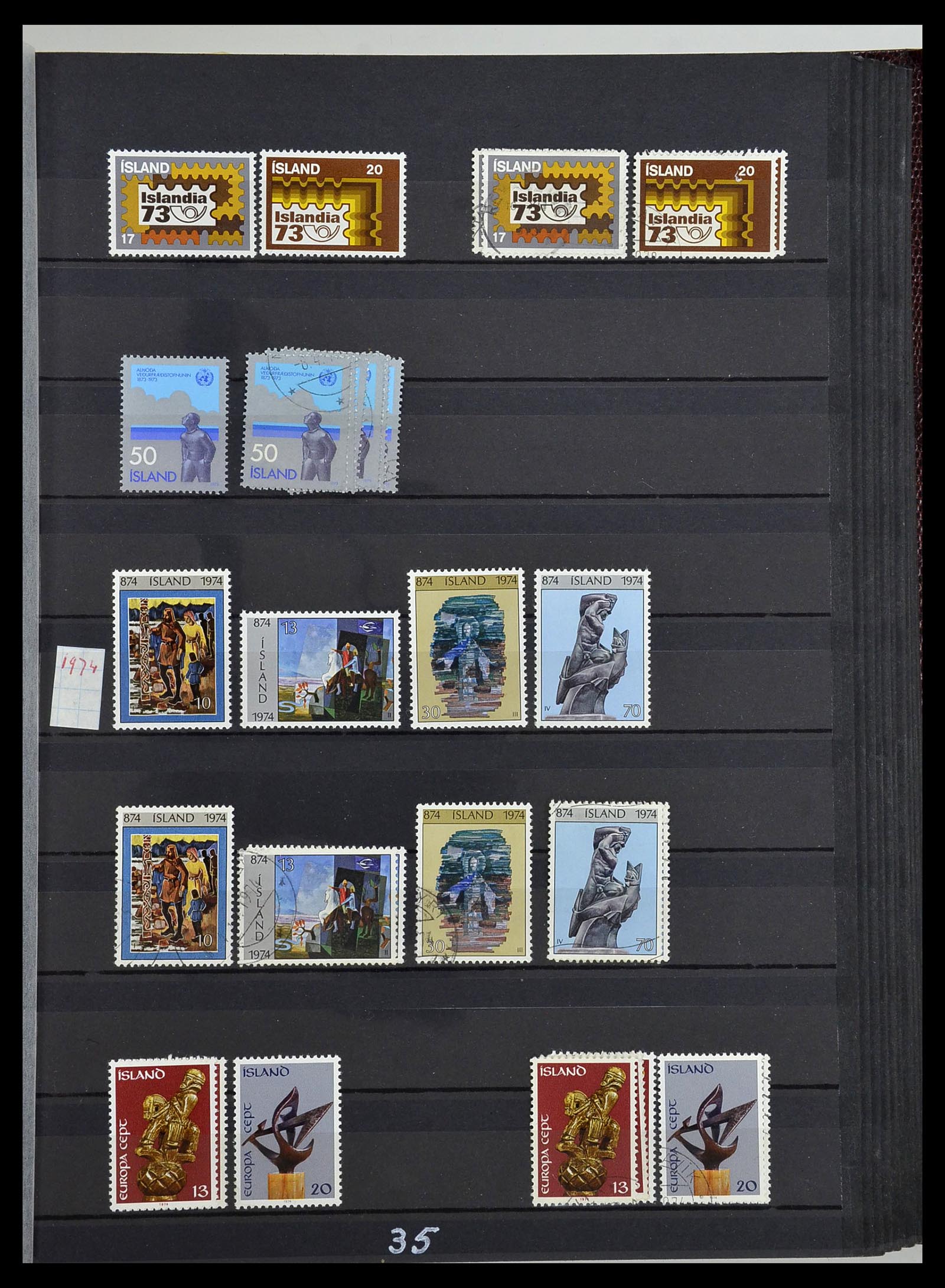 34447 035 - Postzegelverzameling 34447 IJsland 1876-2010.