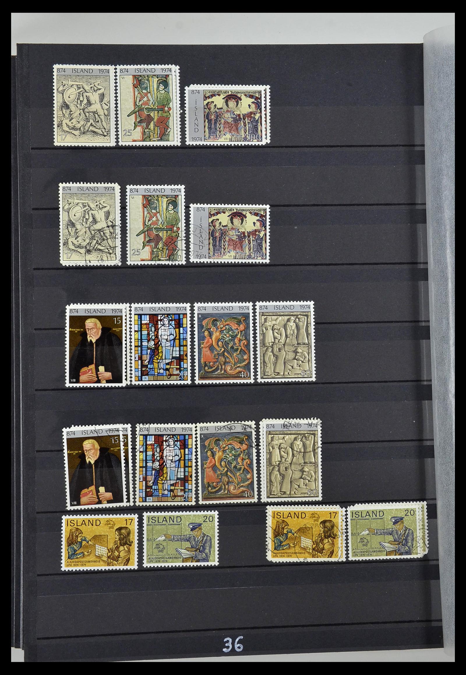 34447 036 - Postzegelverzameling 34447 IJsland 1876-2010.