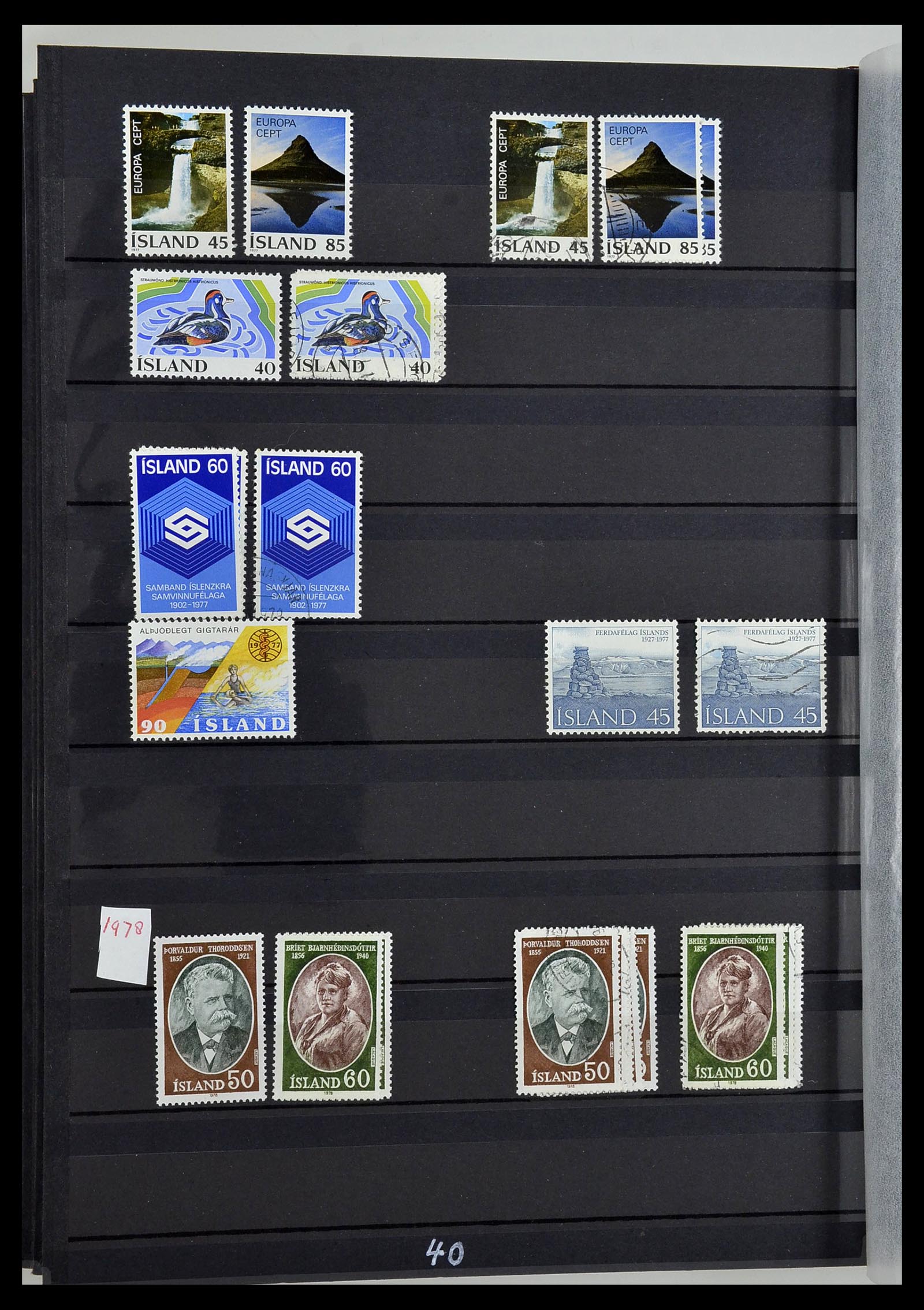 34447 040 - Postzegelverzameling 34447 IJsland 1876-2010.