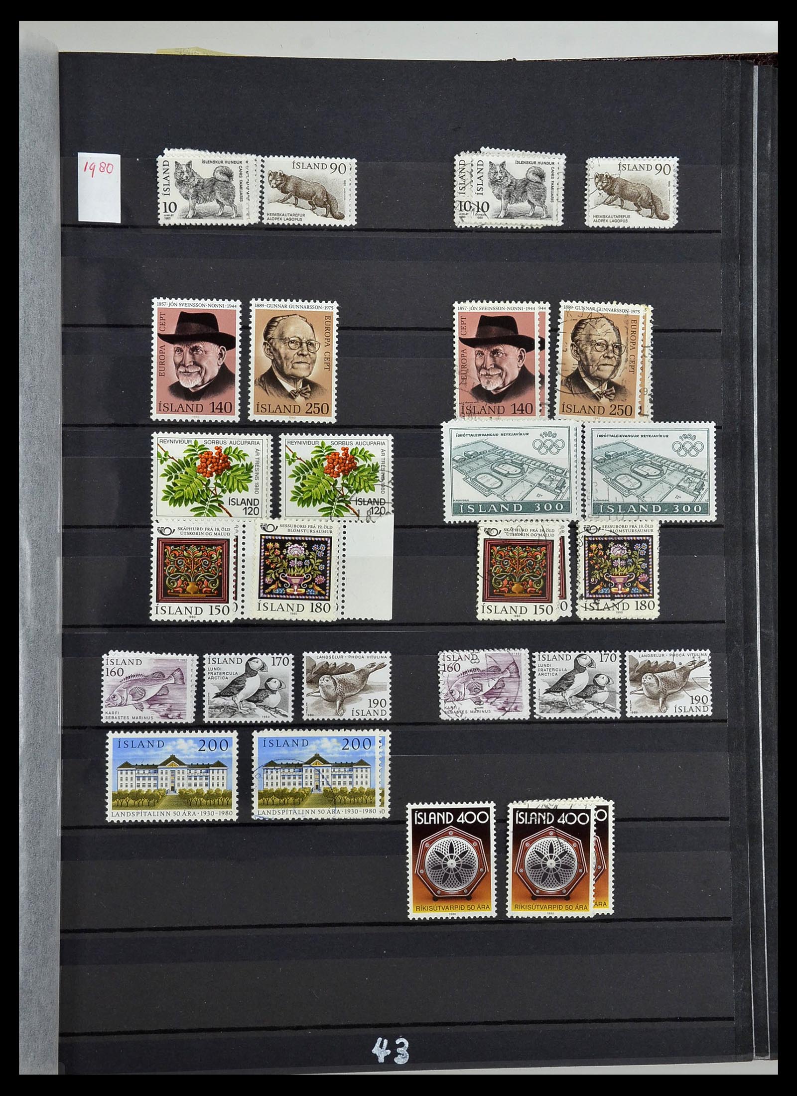 34447 043 - Postzegelverzameling 34447 IJsland 1876-2010.