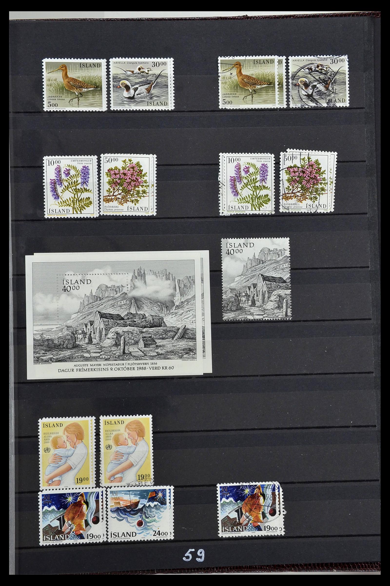 34447 059 - Postzegelverzameling 34447 IJsland 1876-2010.