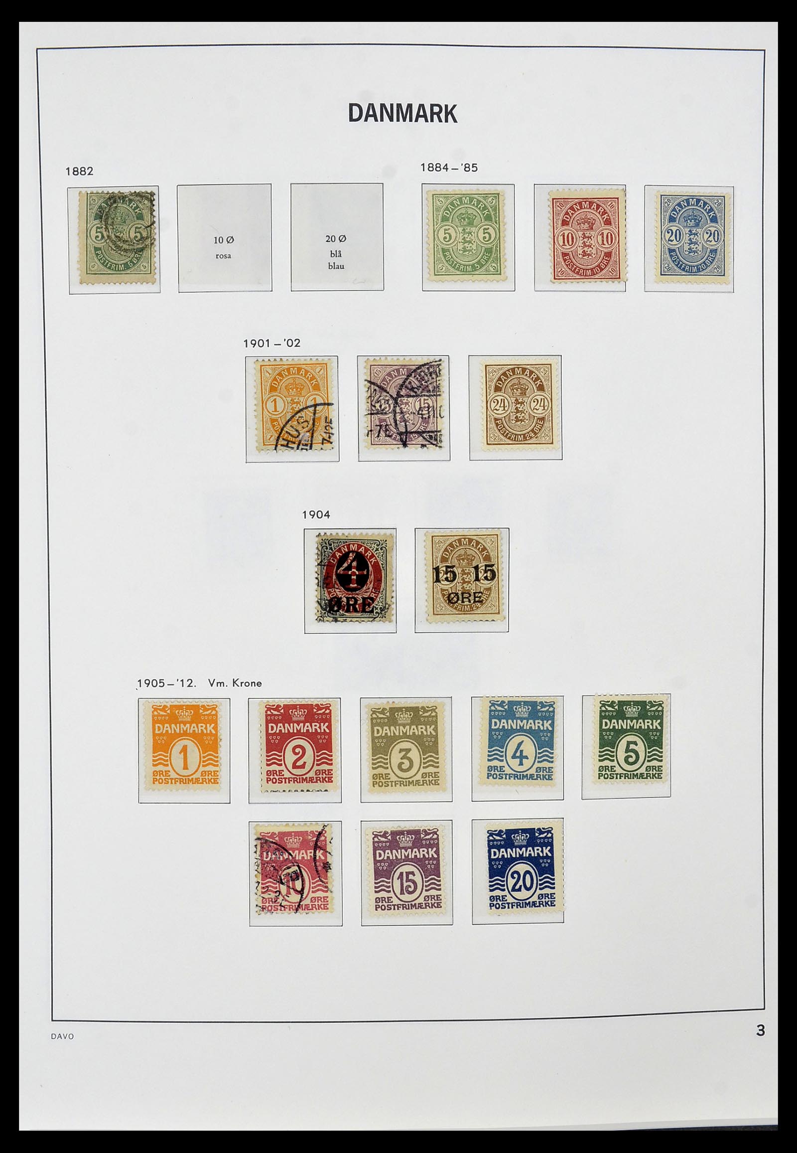 34448 003 - Postzegelverzameling 34448 Denemarken 1851-1999.