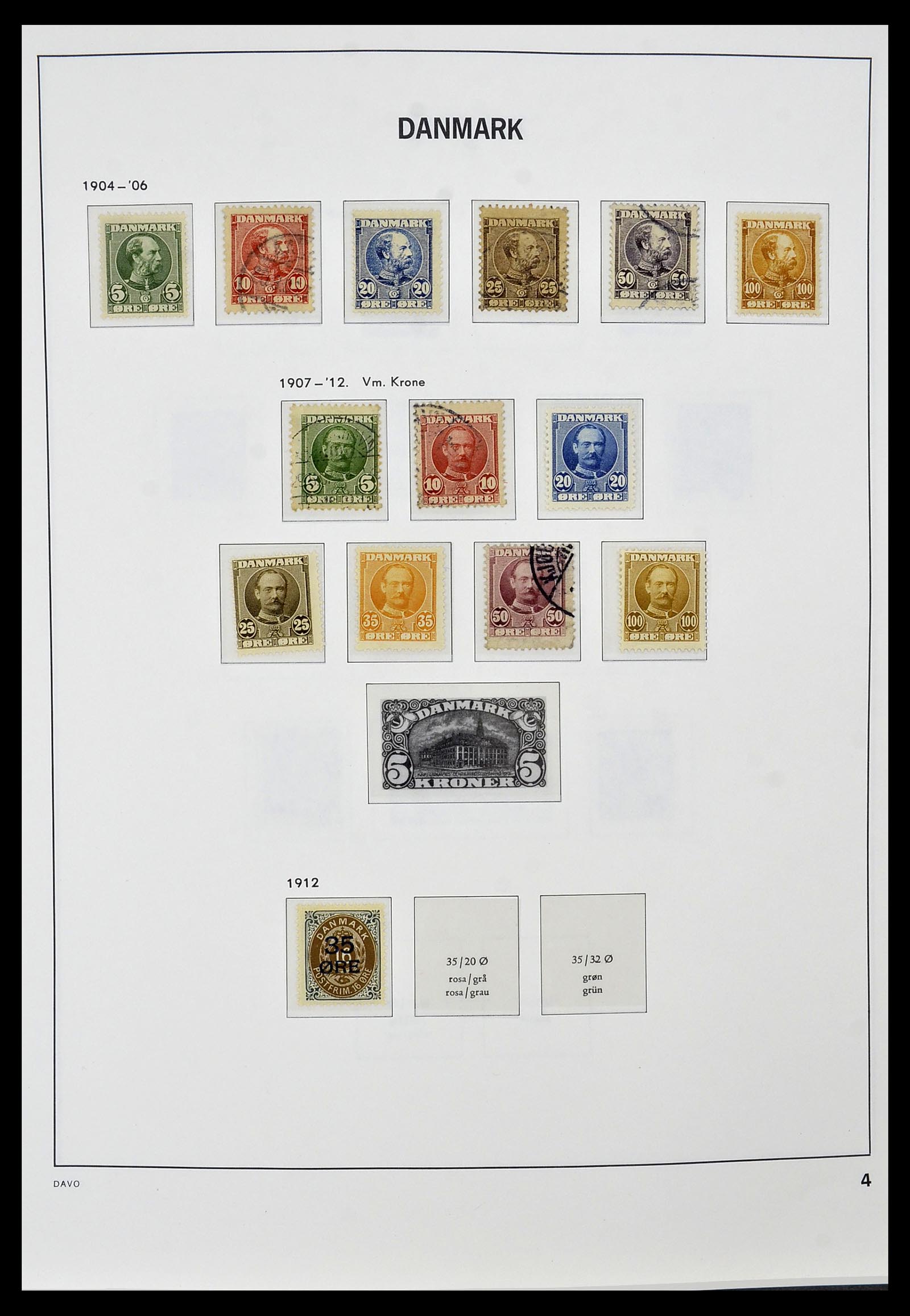 34448 004 - Postzegelverzameling 34448 Denemarken 1851-1999.
