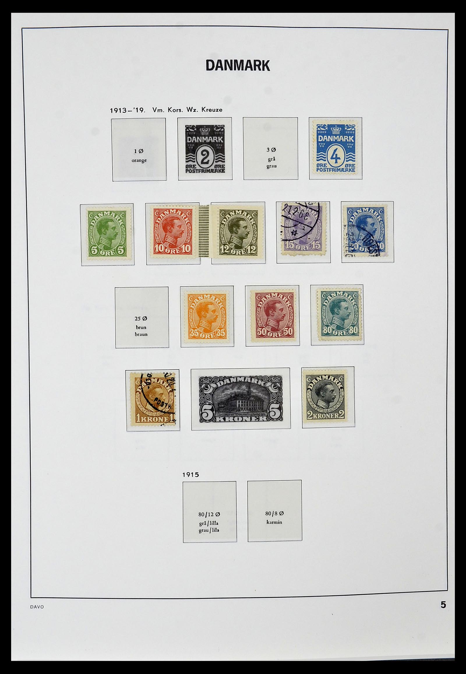 34448 005 - Postzegelverzameling 34448 Denemarken 1851-1999.