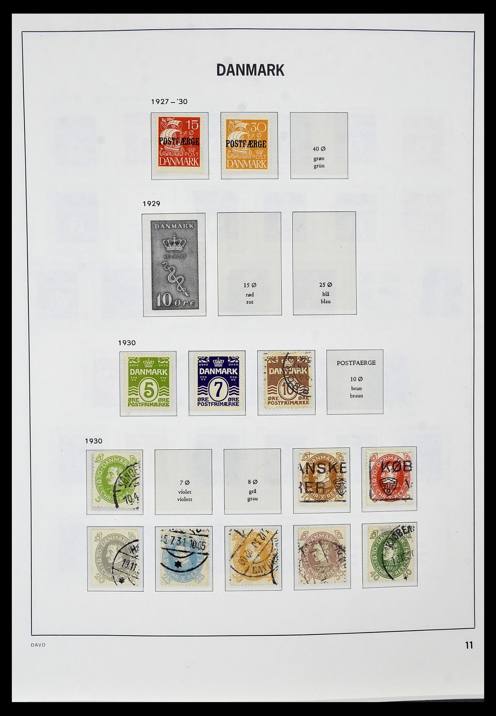34448 010 - Postzegelverzameling 34448 Denemarken 1851-1999.