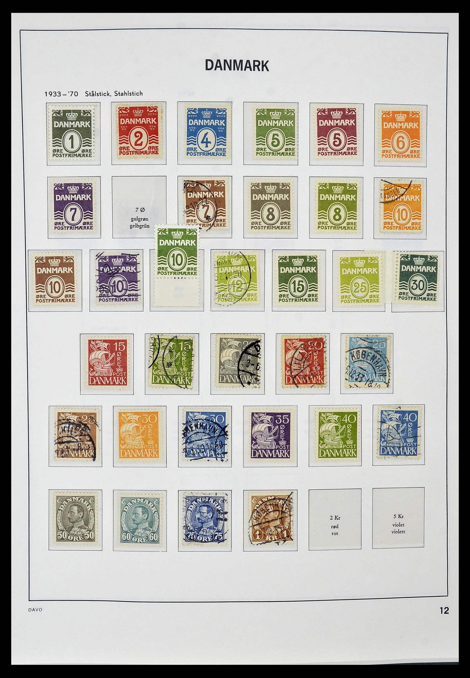 34448 011 - Postzegelverzameling 34448 Denemarken 1851-1999.