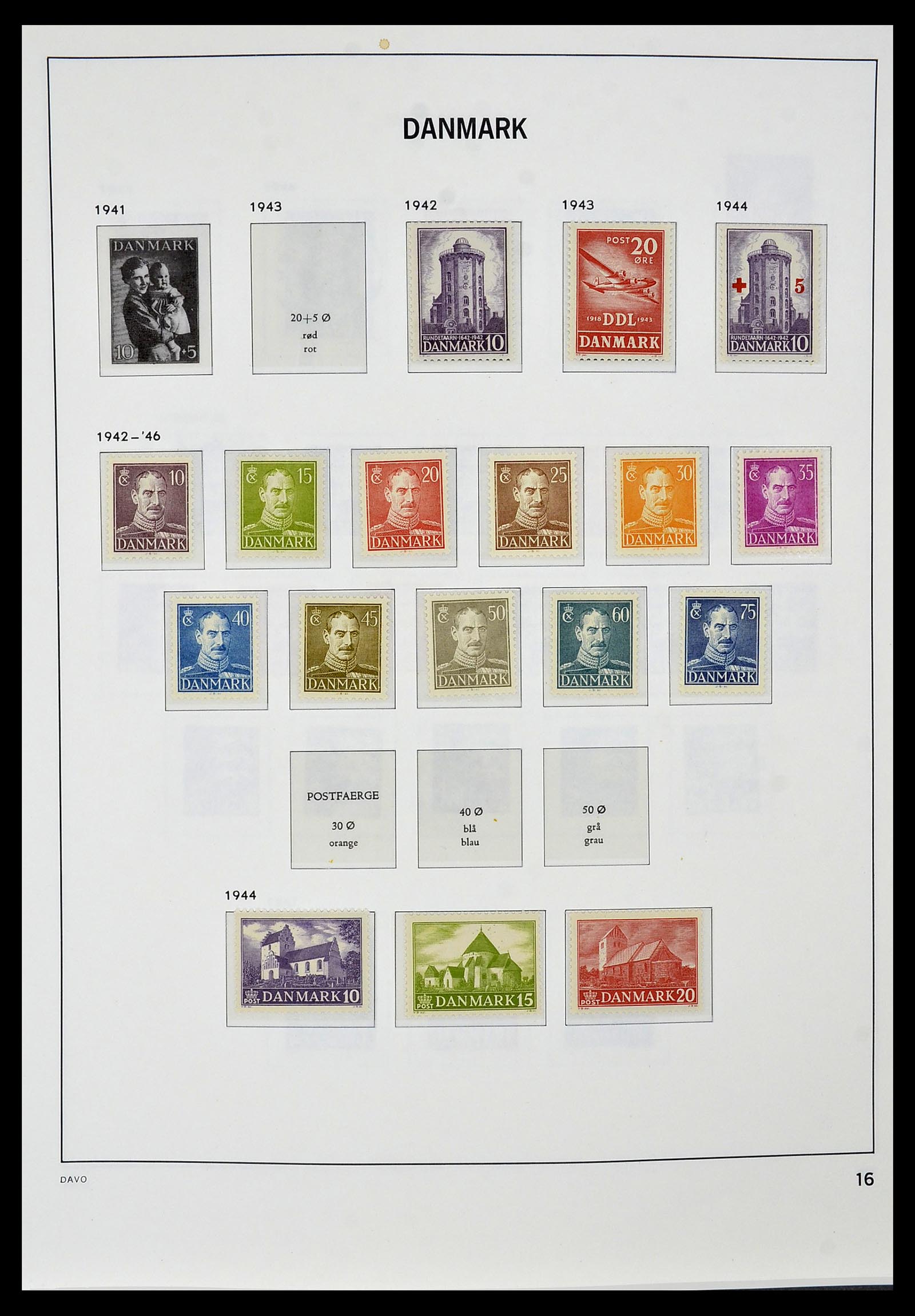 34448 015 - Postzegelverzameling 34448 Denemarken 1851-1999.