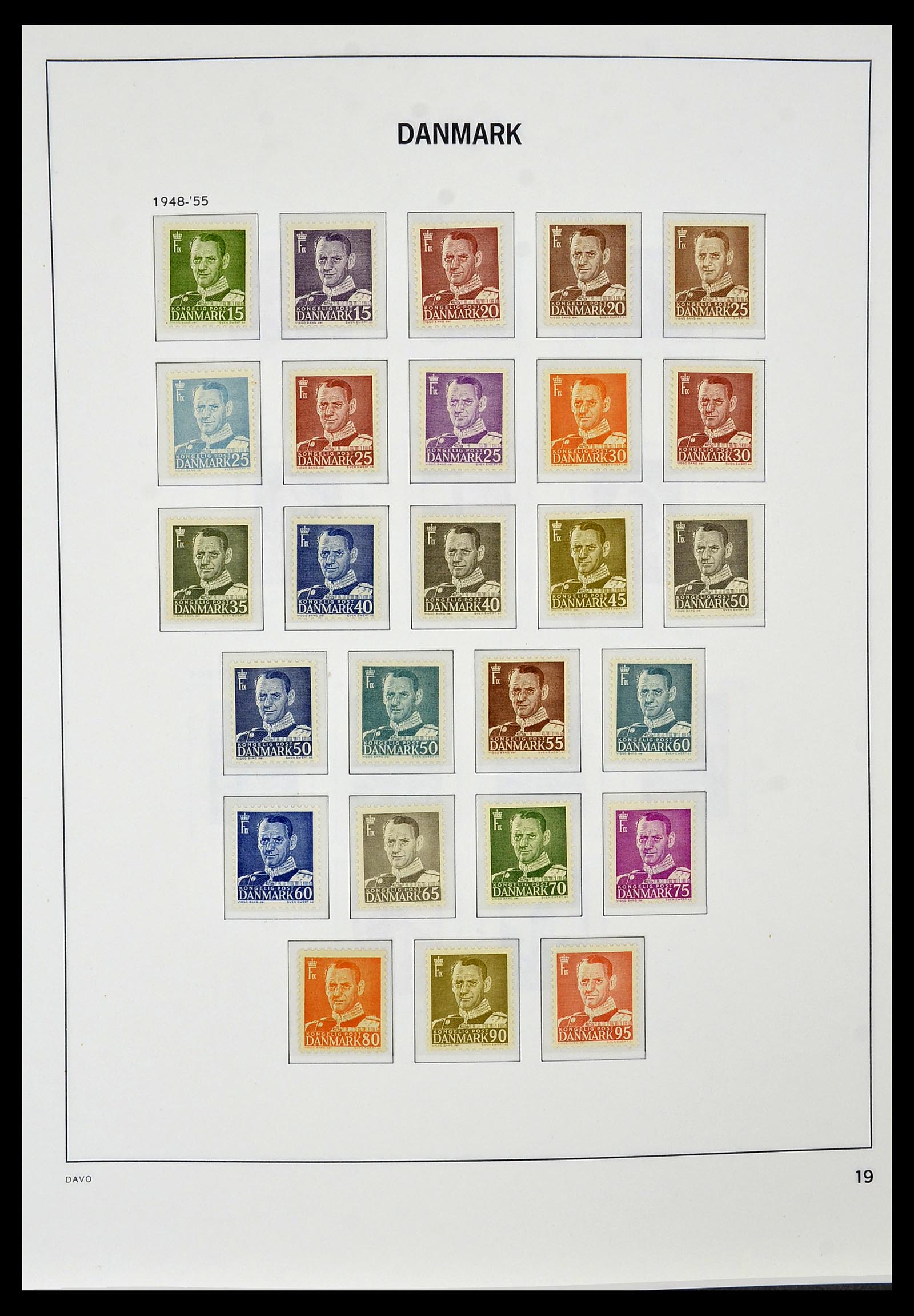 34448 018 - Postzegelverzameling 34448 Denemarken 1851-1999.