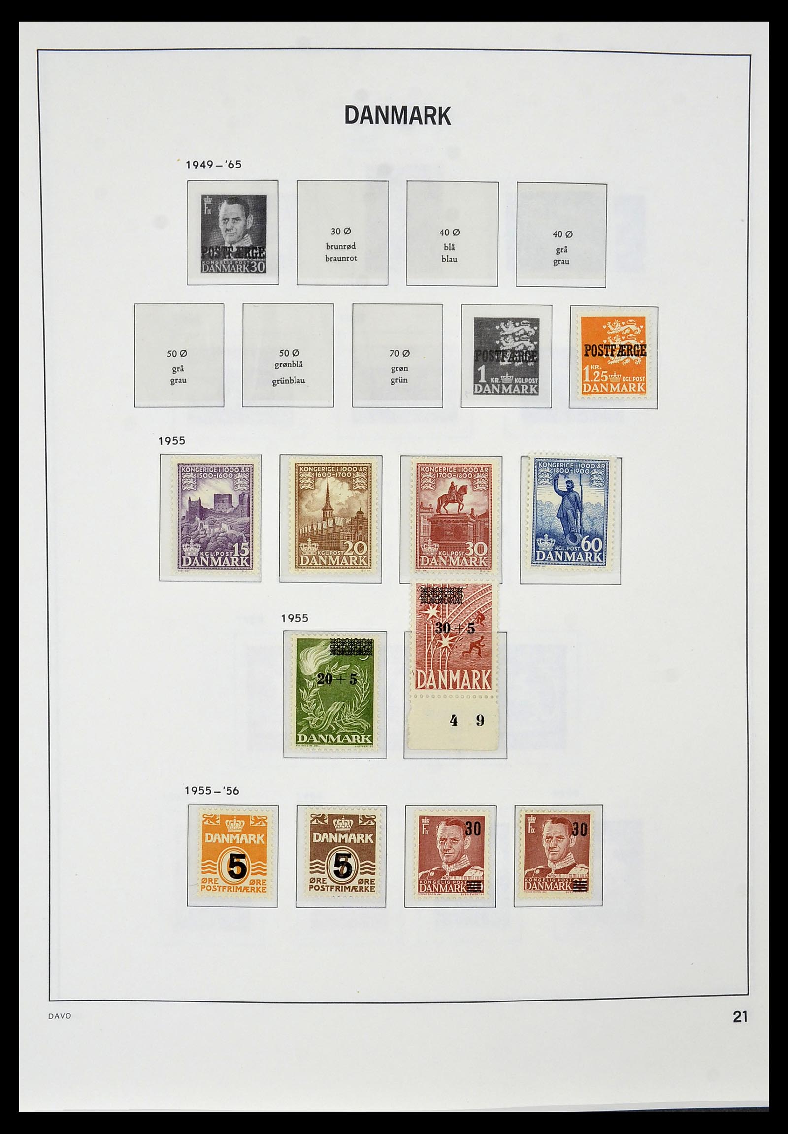 34448 020 - Postzegelverzameling 34448 Denemarken 1851-1999.