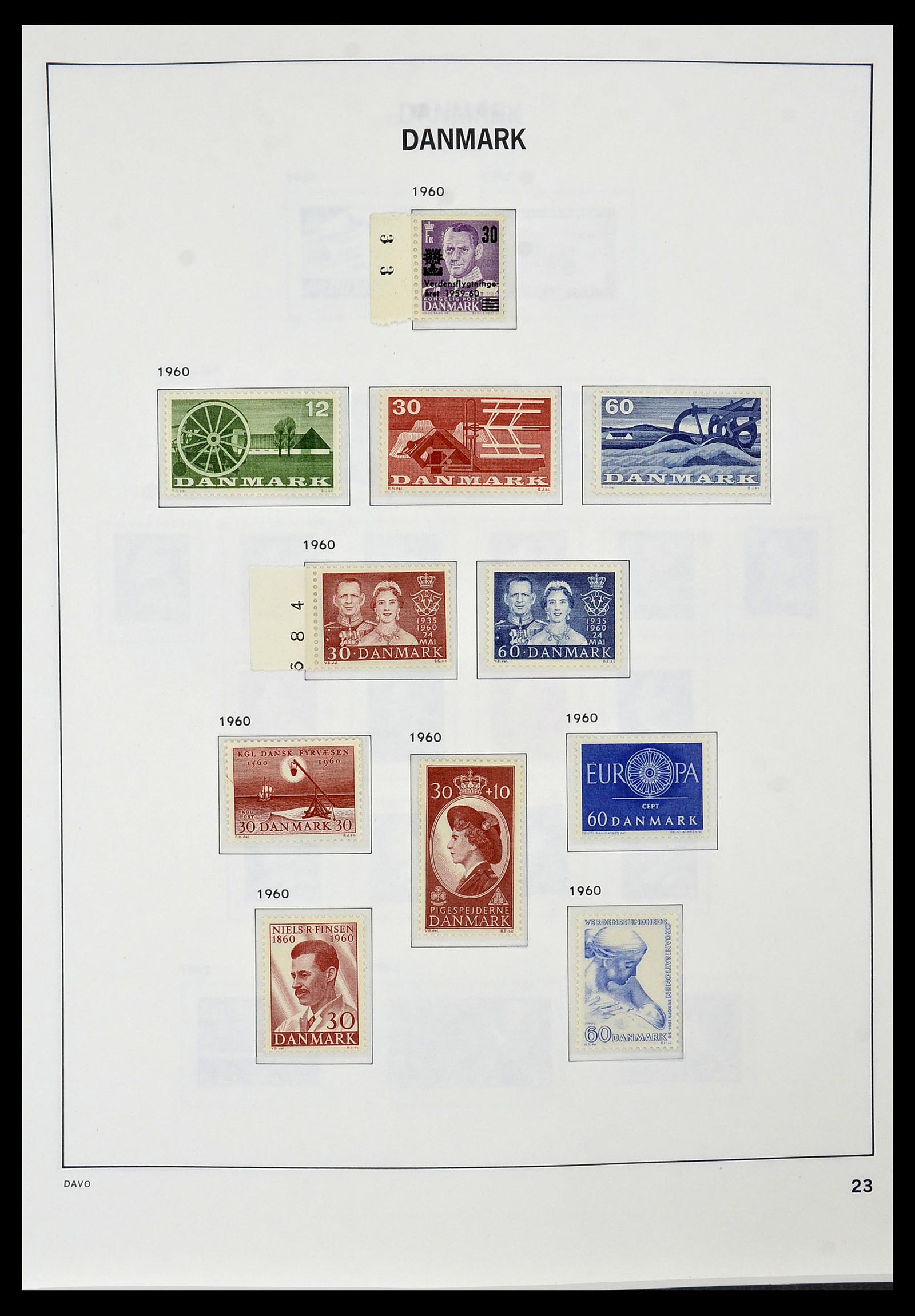 34448 022 - Postzegelverzameling 34448 Denemarken 1851-1999.