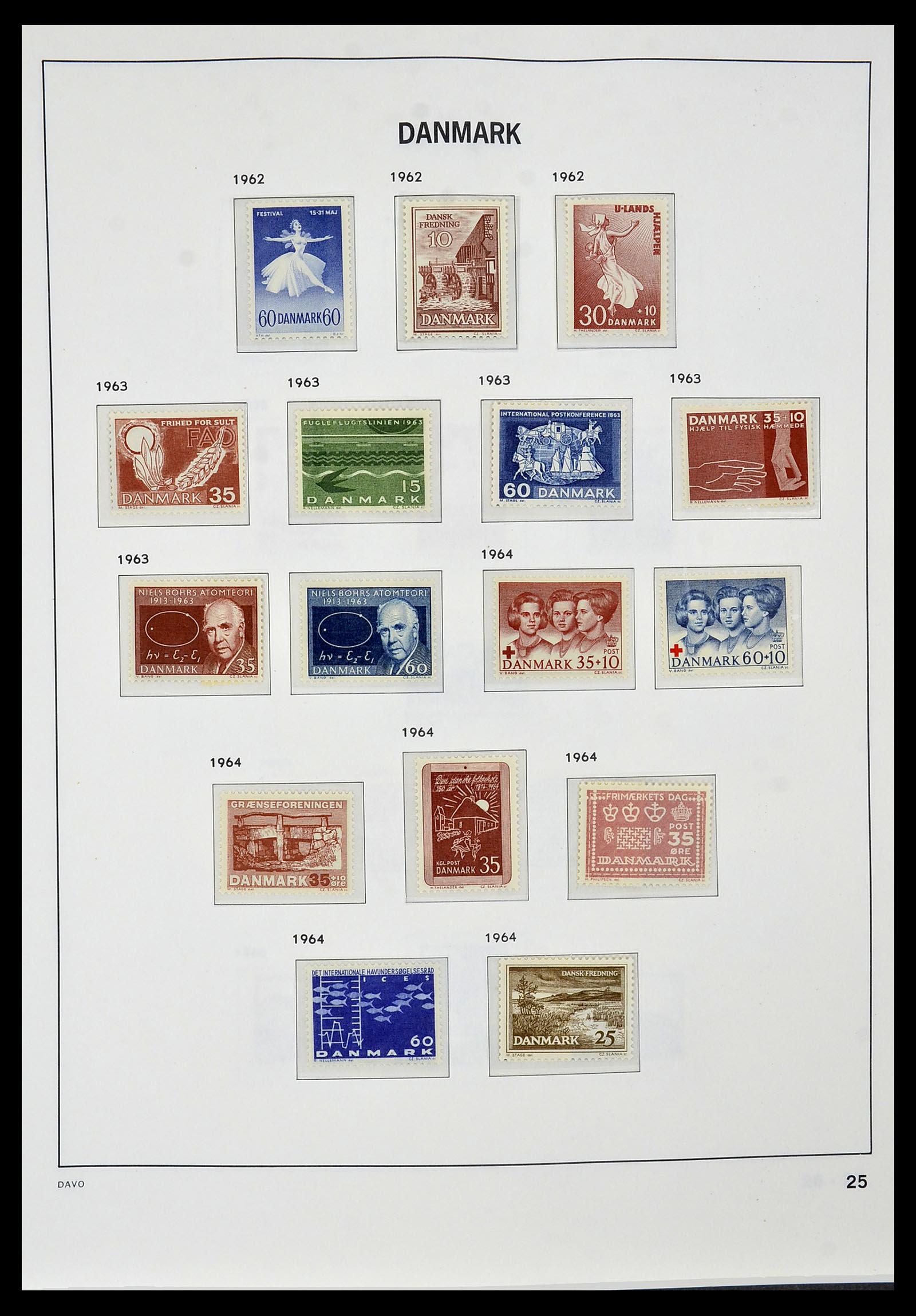 34448 024 - Postzegelverzameling 34448 Denemarken 1851-1999.