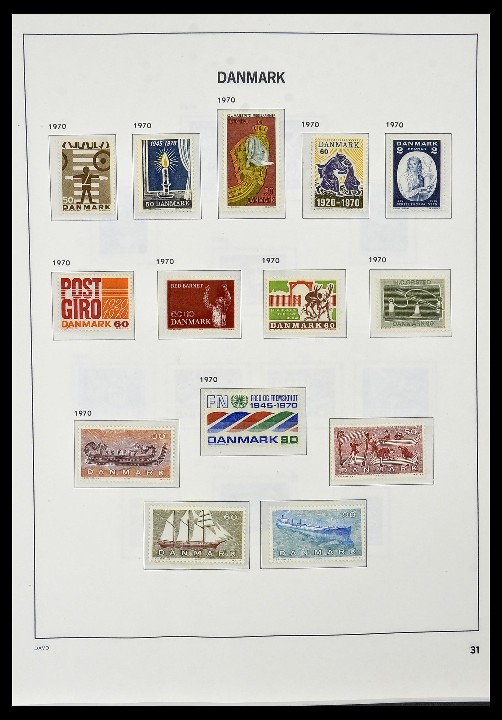 34448 029 - Postzegelverzameling 34448 Denemarken 1851-1999.
